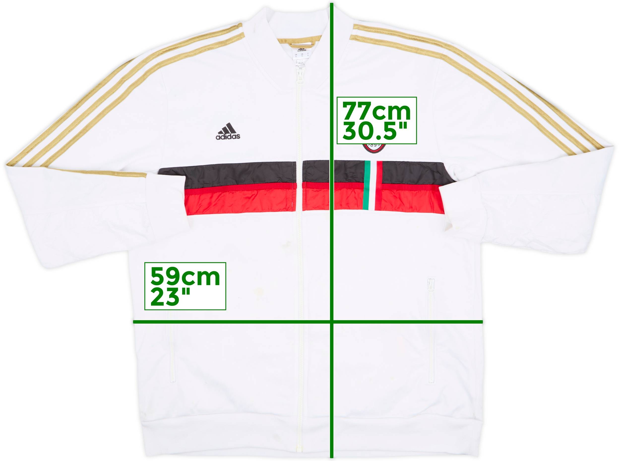 2013-14 AC Milan adidas Track Jacket - 6/10 - (XL)
