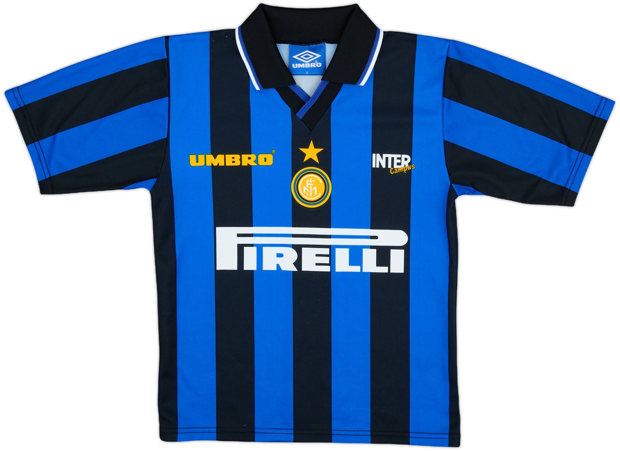 UMBRO インテル 97/98 ホーム 1997-98 Inter Milan 'Campus' Basic Home Shirt - 8/10 - (Y)