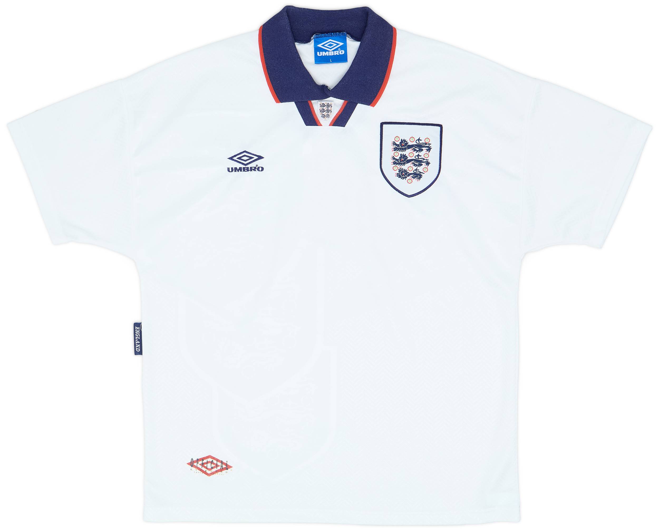 1993-95 England Home Shirt - 10/10 - (L)