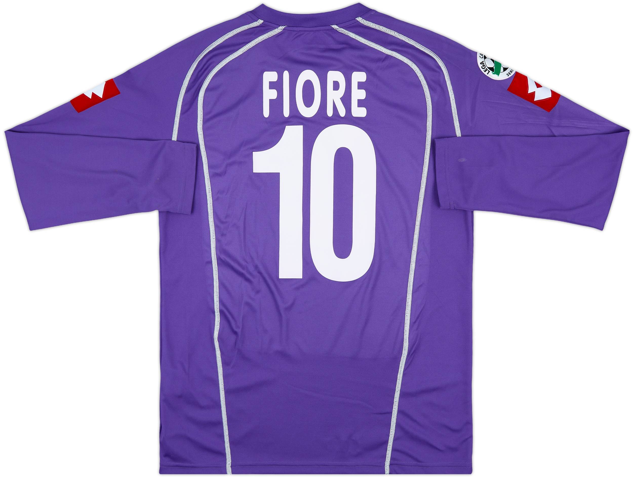 2005-06 Fiorentina Match Issue Home L/S Shirt Fiore #10