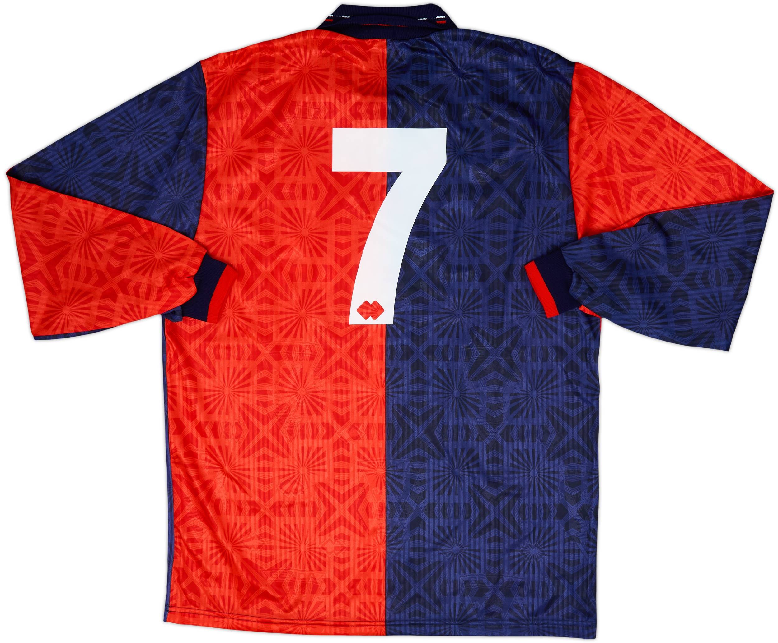 1992-93 Genoa Match Issue Home L/S Shirt #7