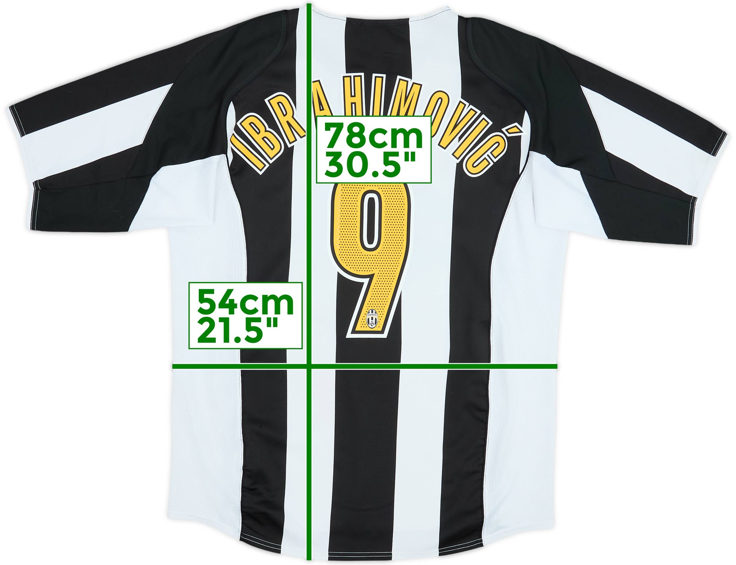 2004-05 Juventus CL Home Shirt Ibrahimović #9 - 6/10 - (L)