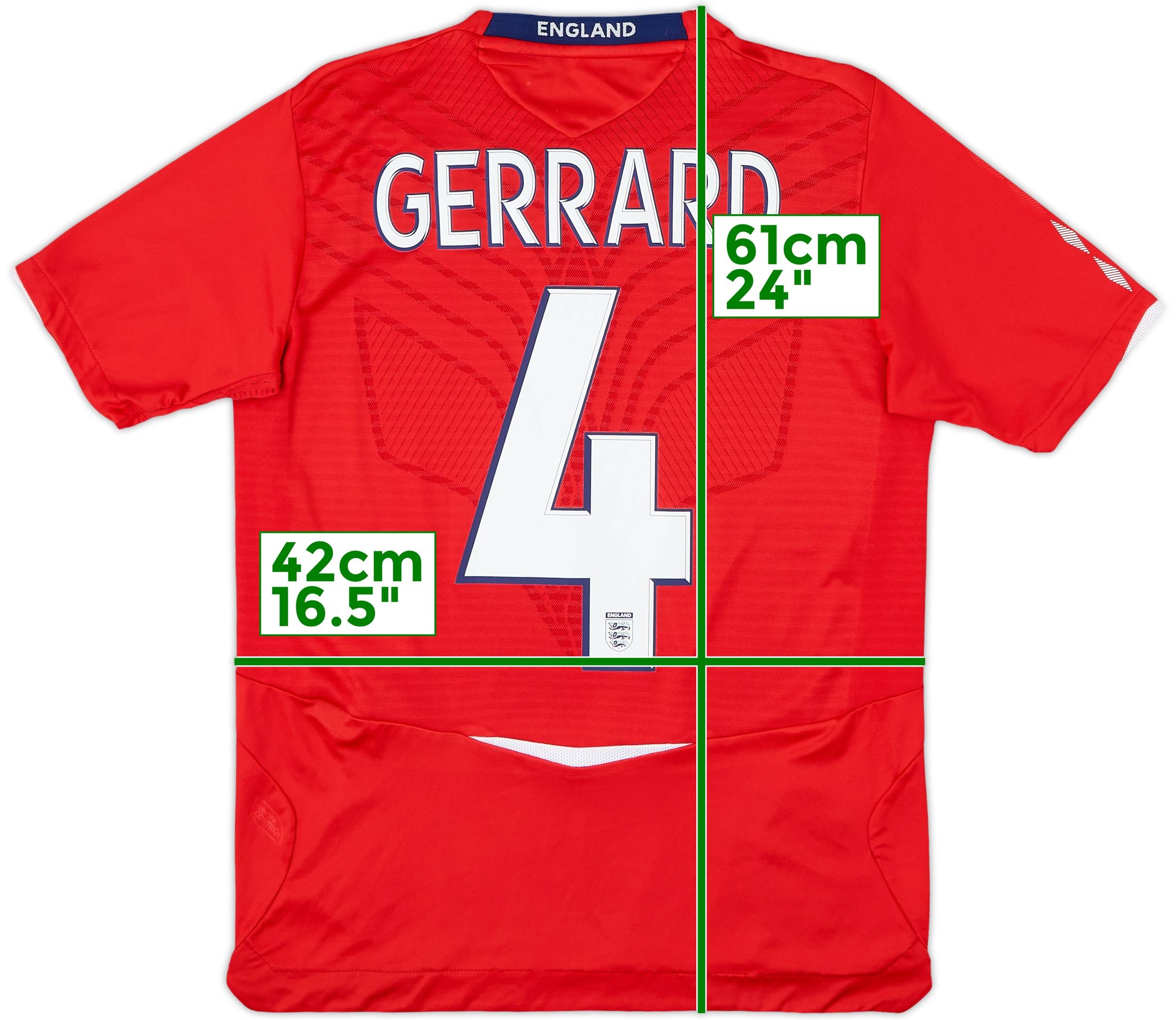 イングランド代表 GERRARD 4番 シャツ イングランド代表 GERRARD 4番 シャツ england-06-away