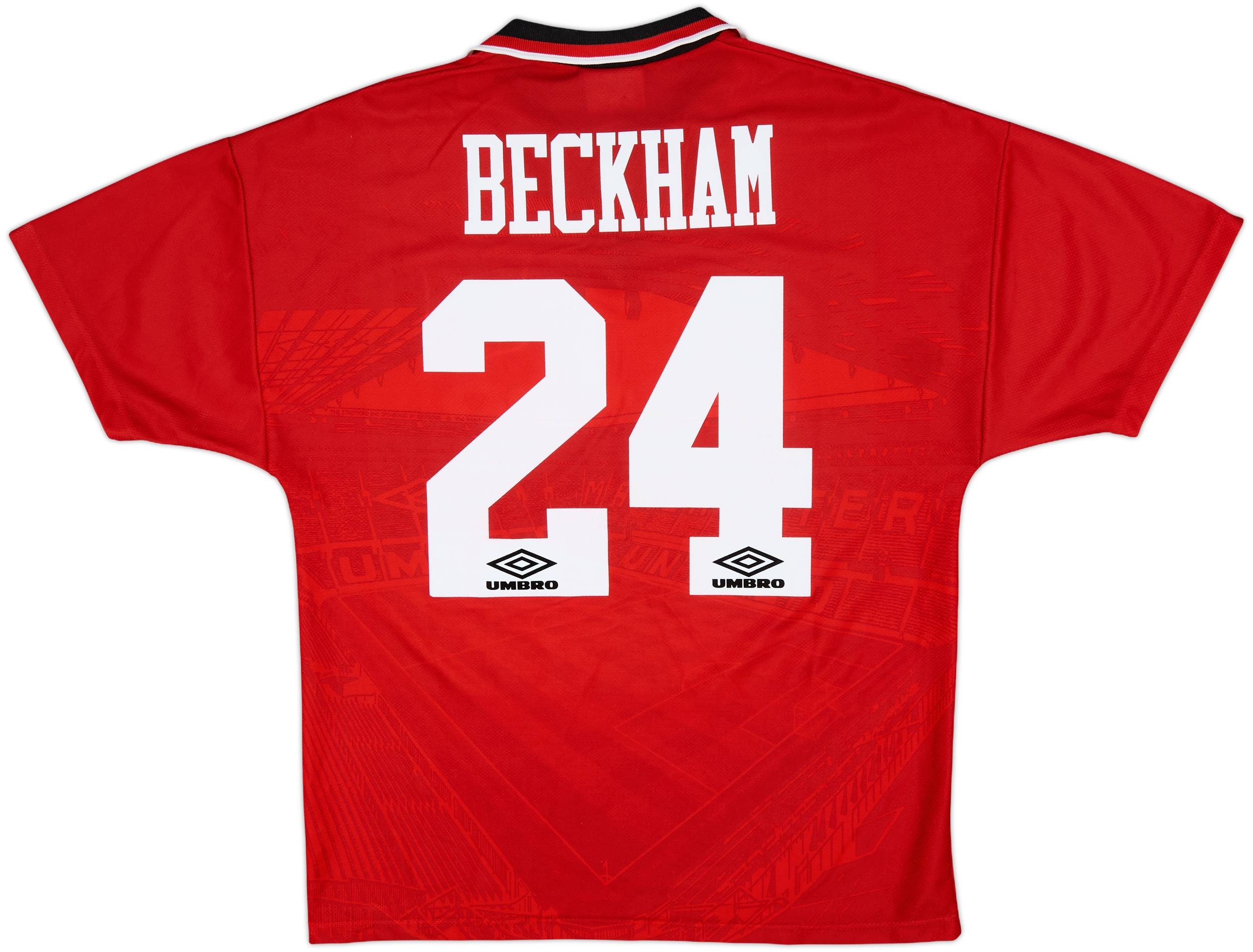 1994-96 Manchester United Home Shirt Beckham #24 - 10/10 - (M)