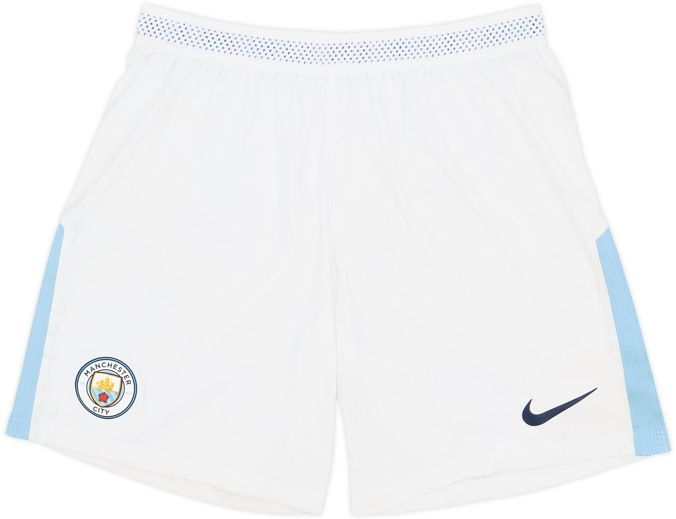 2017-18 Manchester City Authentic Home Shorts - 4/10 - (L.Boys)