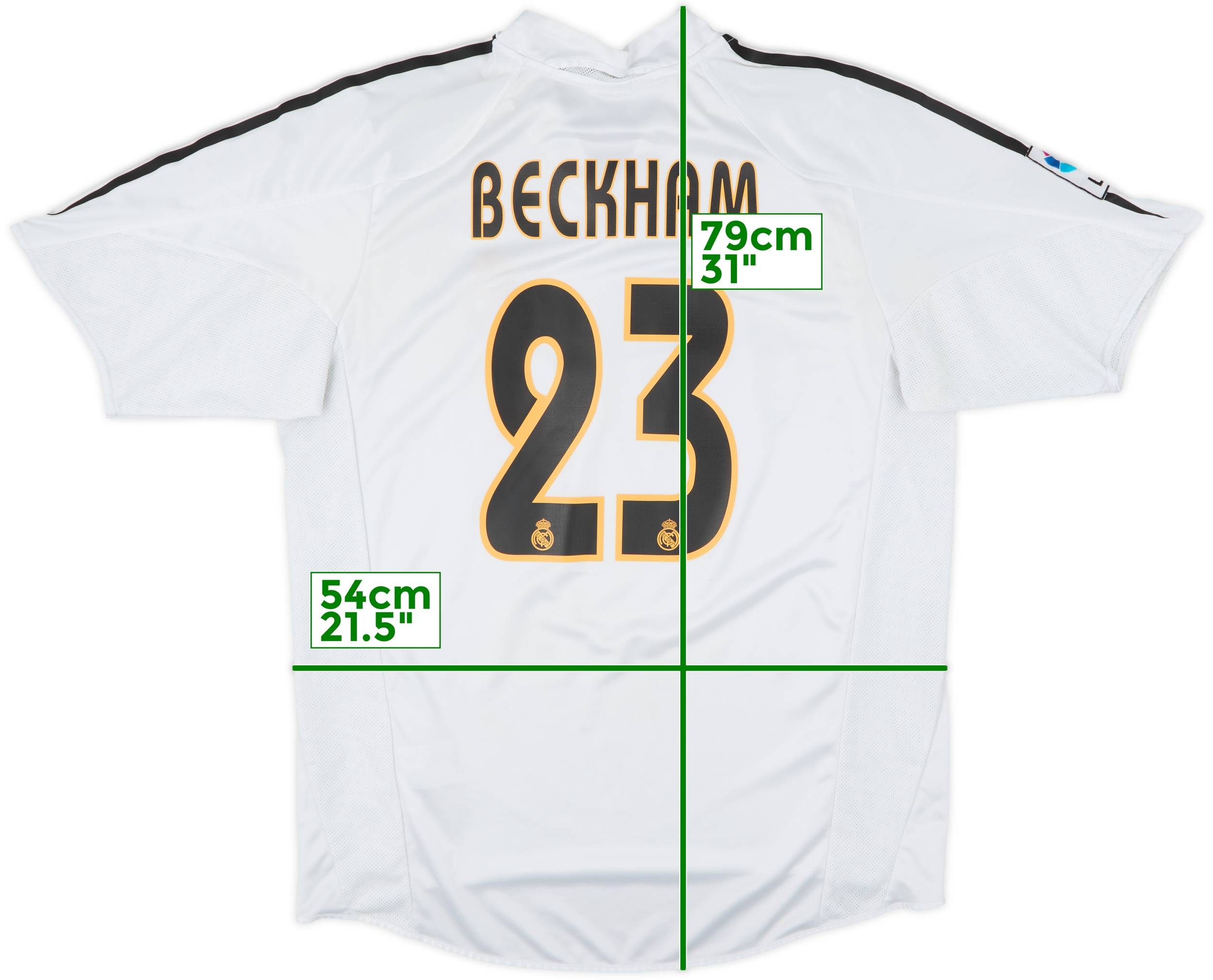 2004-05 Real Madrid Home Shirt Beckham #23 - 8/10 - (L)