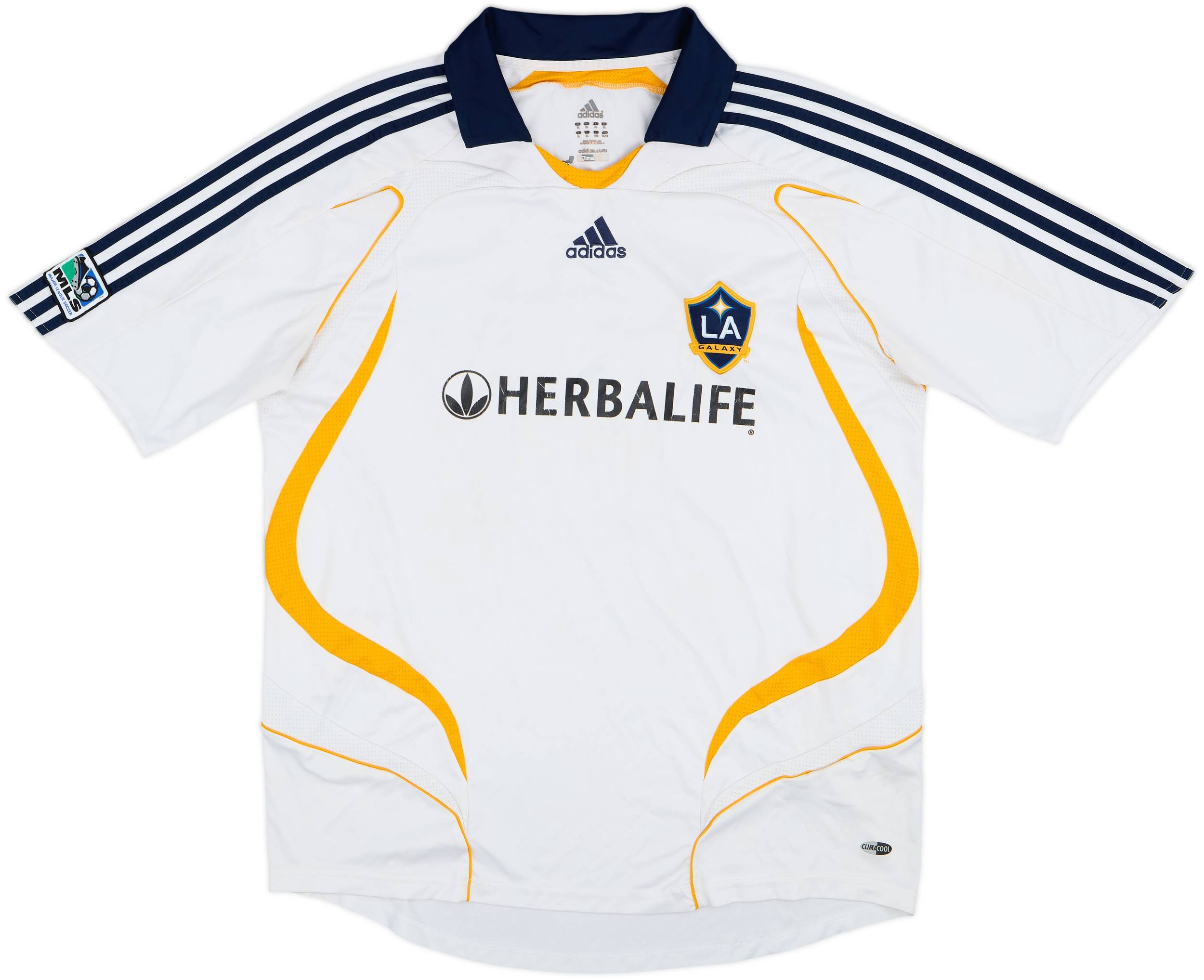 【NEW】【ベッカム】【MLSパッチ付】LAギャラクシー(2007) David Beckham 07/08 Away LA Galaxy Jersey Kit Sz. Small L/S