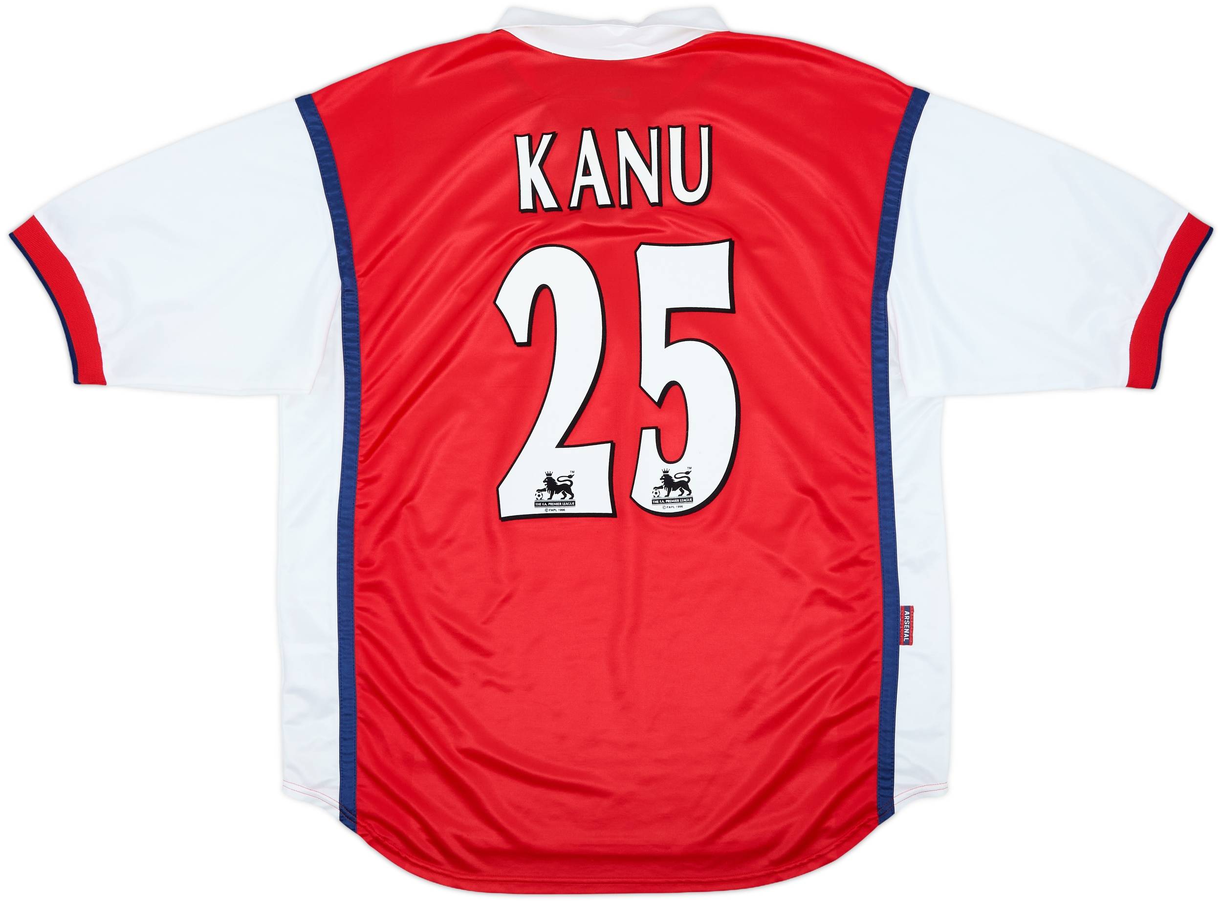 1998-99 Arsenal Home Shirt Kanu #25 - 8/10 - (XL)
