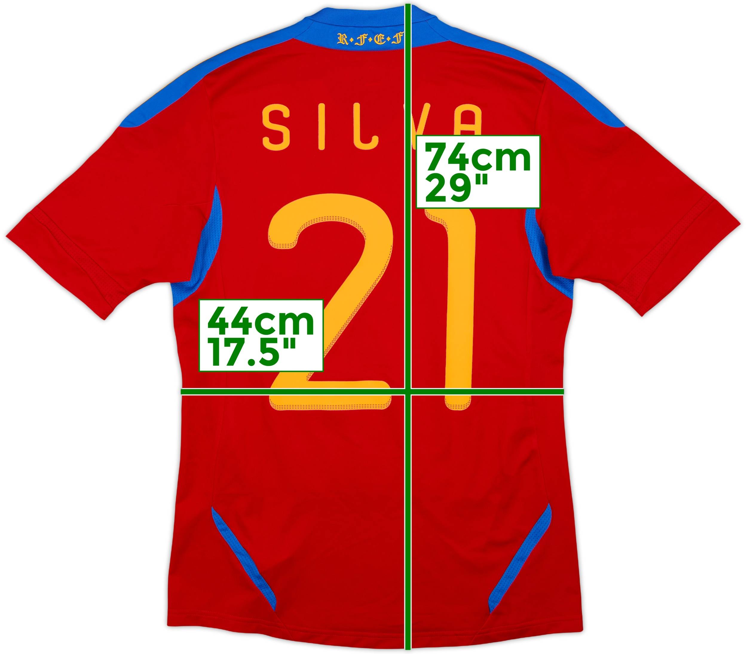 2010-11 Spain Home Shirt Silva #21 - 10/10 - (S)