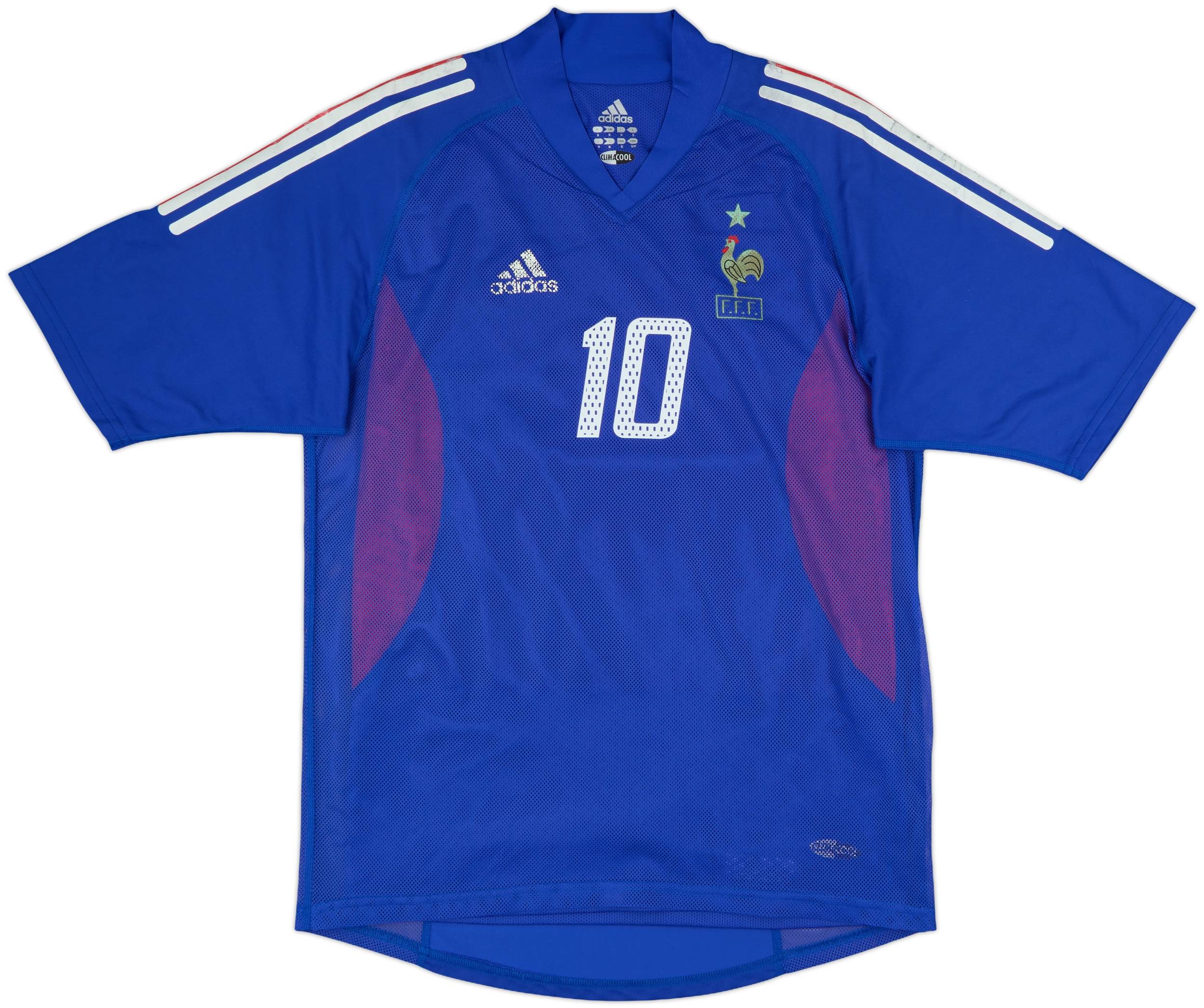 2002-04 France Player Issue Home Shirt Zidane #10 - 6/10 - (S)