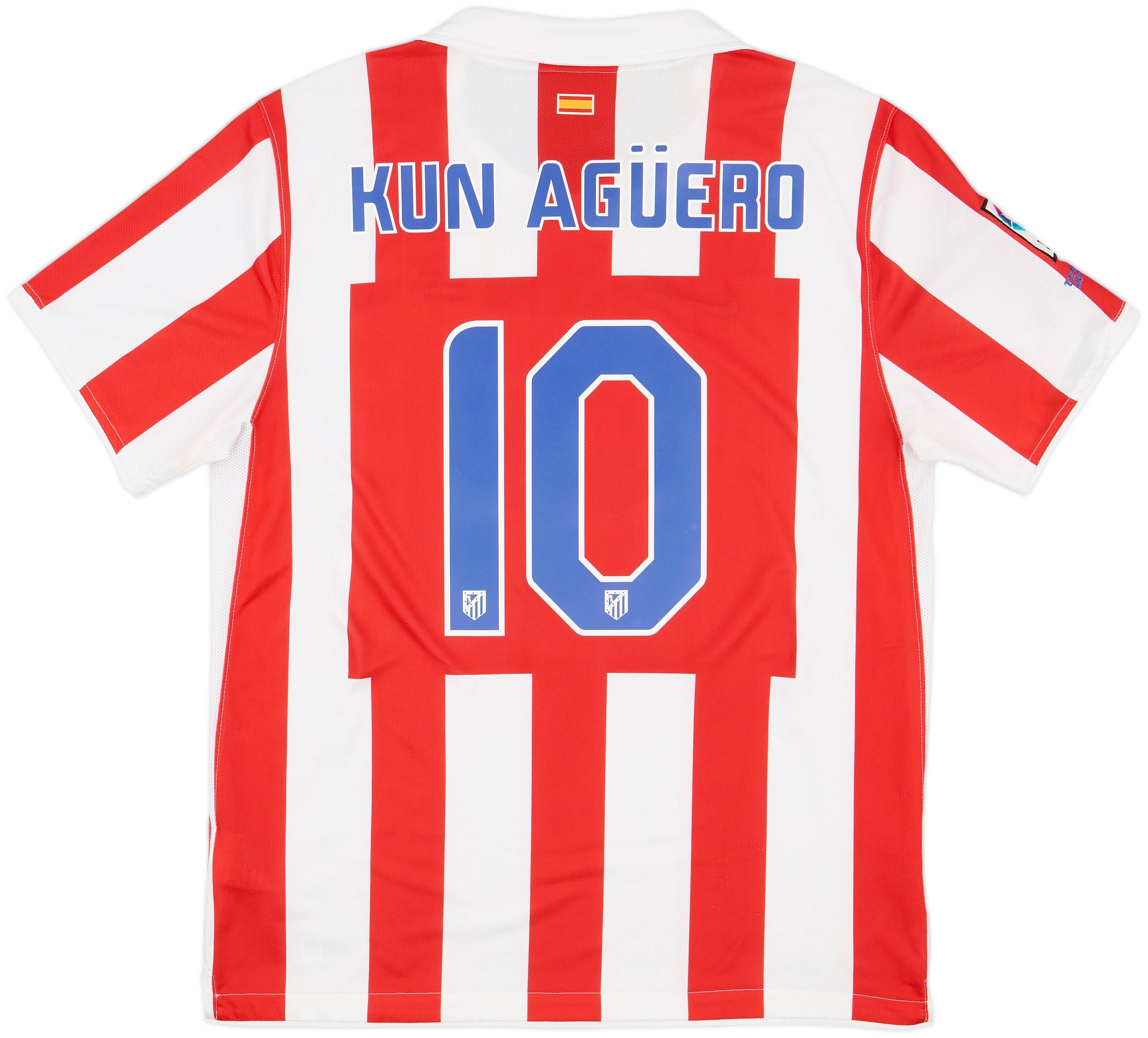 アトレティコ・マドリード KUN AGÜERO 10 シャツ 2010-11 Atletico Madrid Player Issue Away L/S Shirt Kun