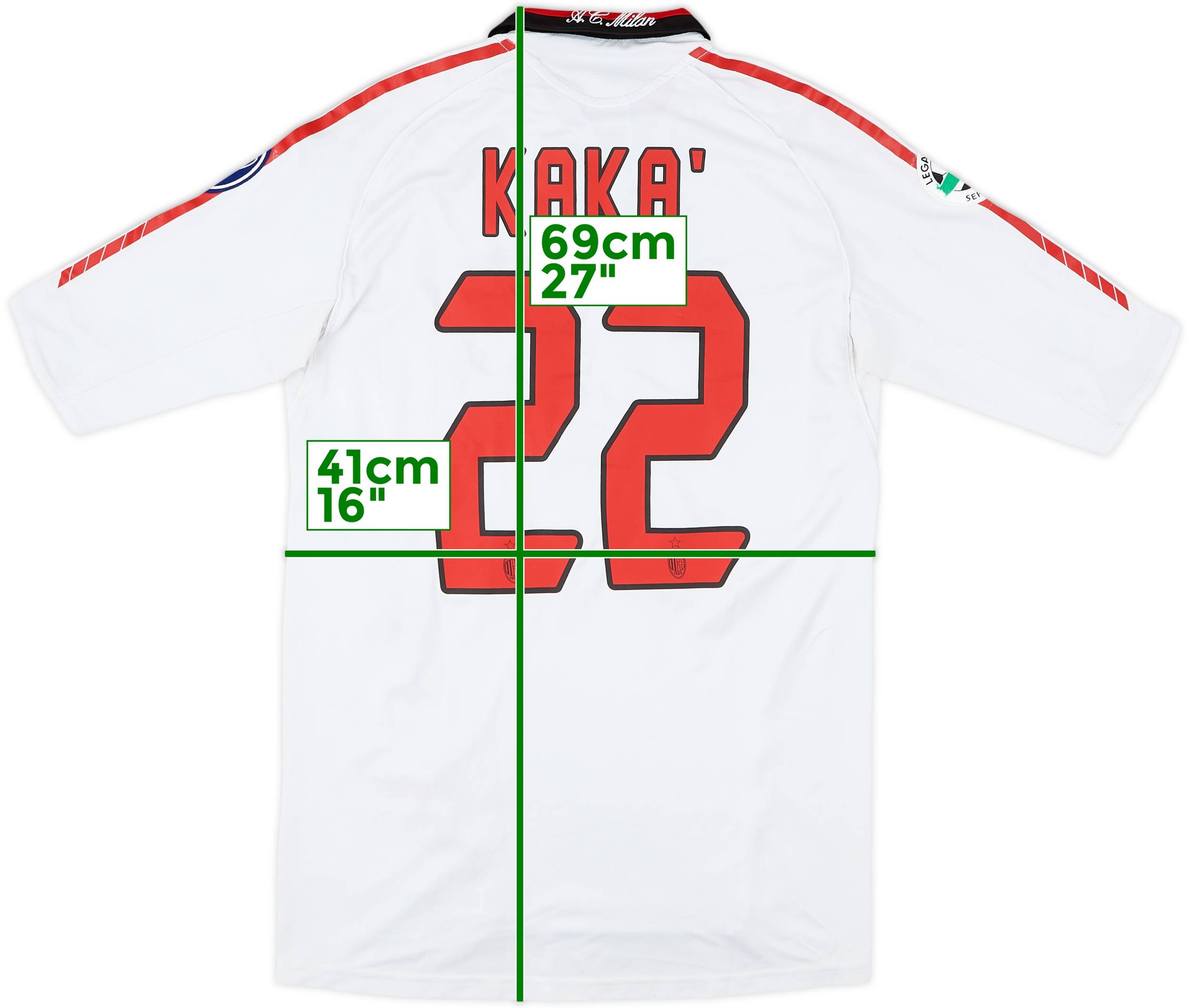 2005-06 AC Milan Away Shirt Kaka #22 - 6/10 - (S)