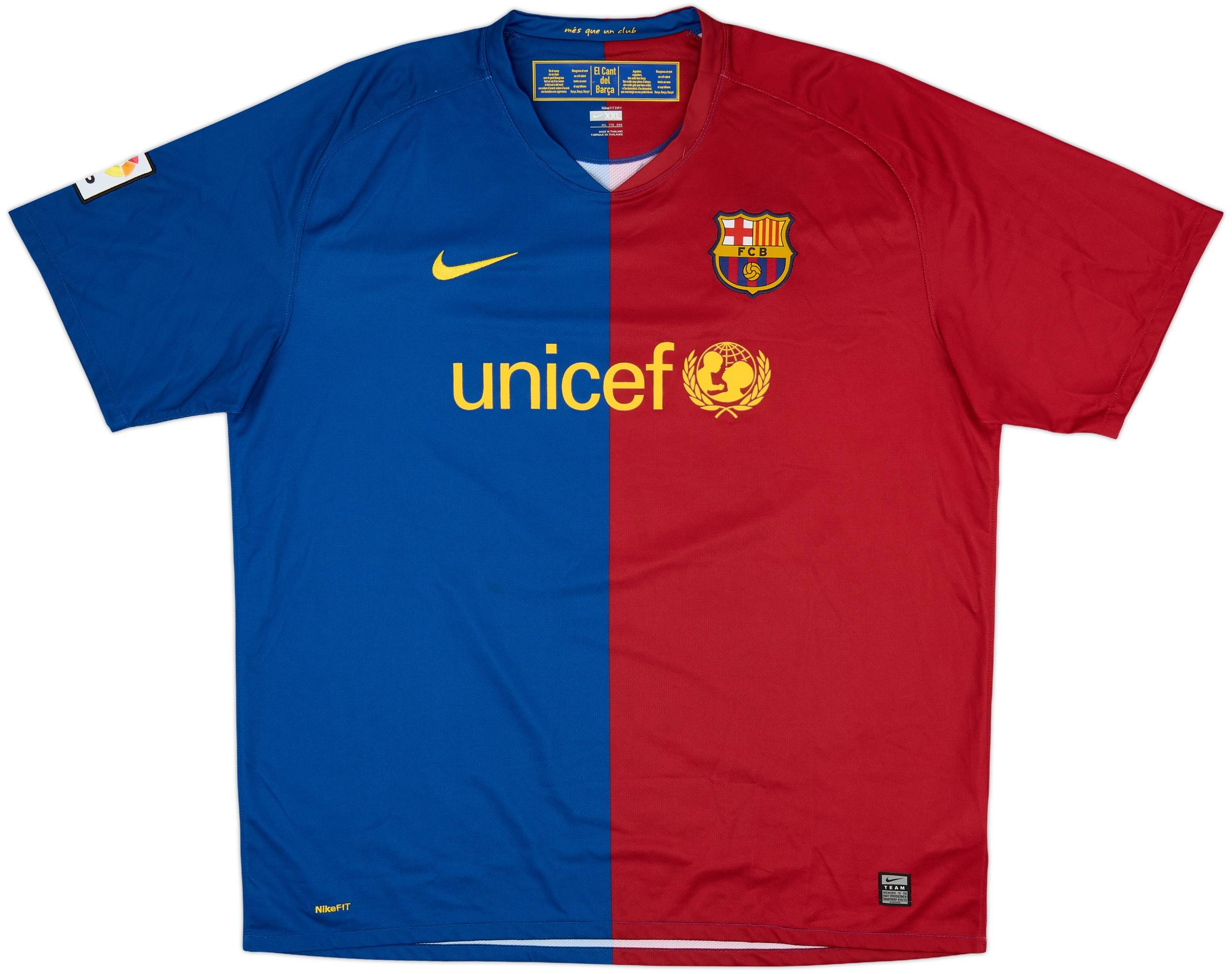 2008-09 Barcelona Home Shirt A.Iniesta #8 - 10/10 - (XXL)