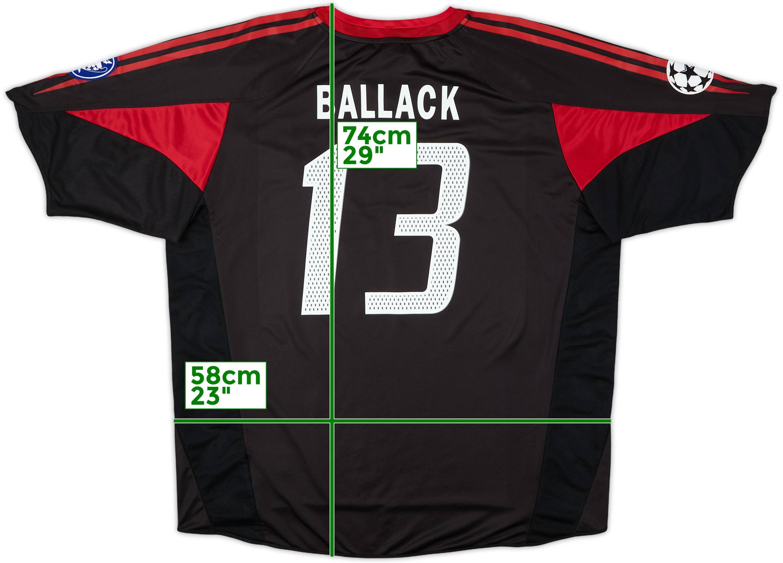 Bayern München Ballack 13 シャツ 2004-05 Bayern Munich Player Issue CL Shirt Ballack #13 (XL)