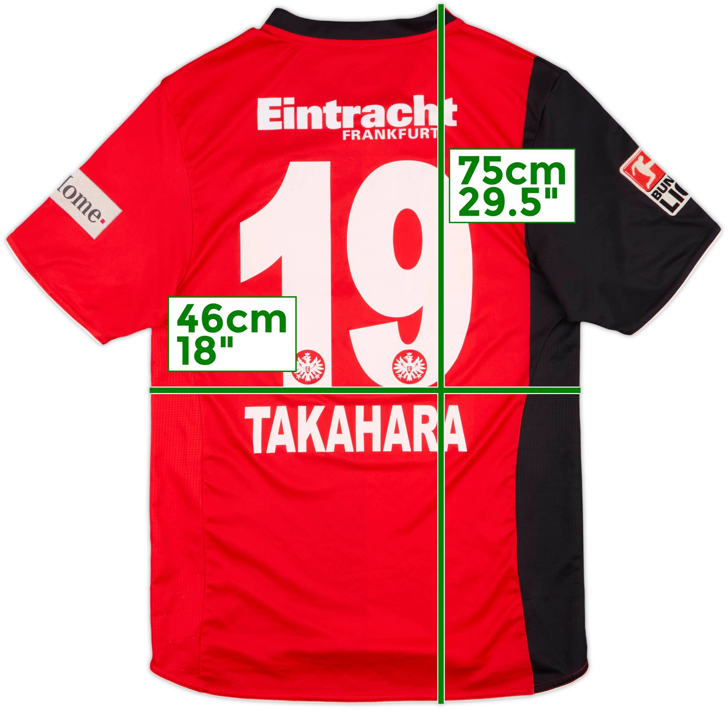 2007-09 Eintracht Frankfurt Home Shirt Takahara #19 - 8/10 - (M)