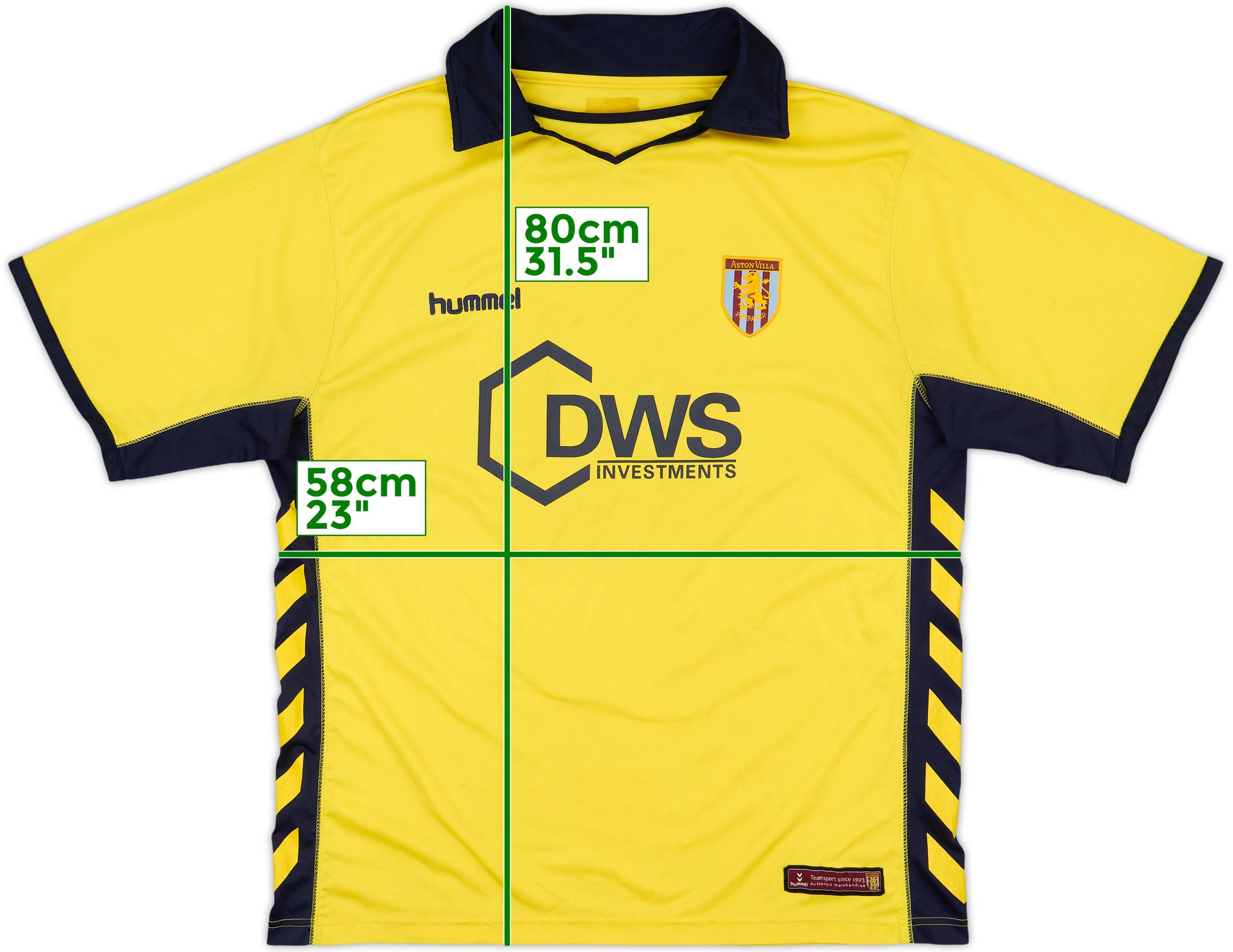 ウェア Hummel Aston Villa FC football shirts Hummel 1987-89 Aston Villa Match Issue Away Shirt - Football