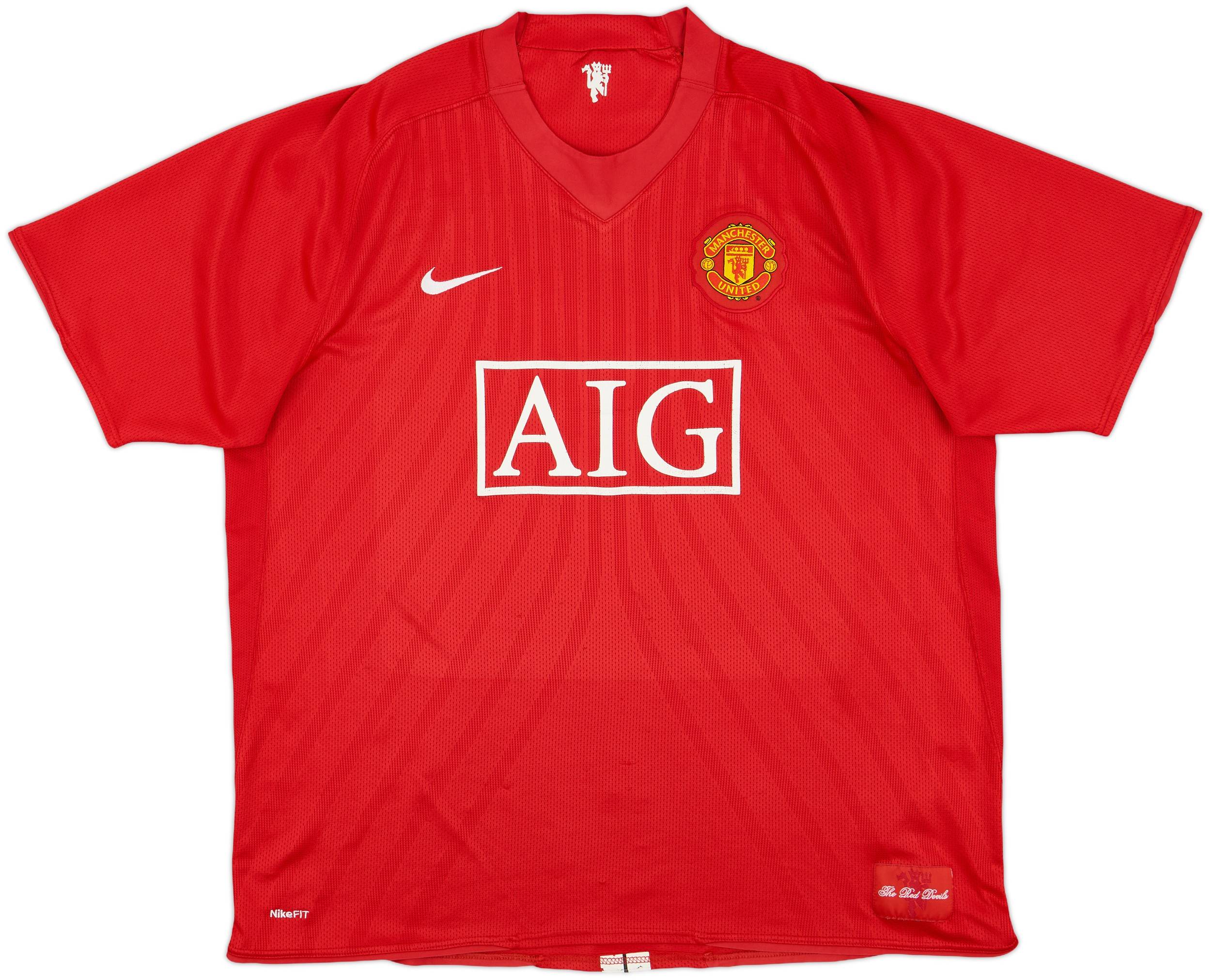 2007-09 Manchester United Home Shirt Ronaldo #7 - 7/10 - (XXL)