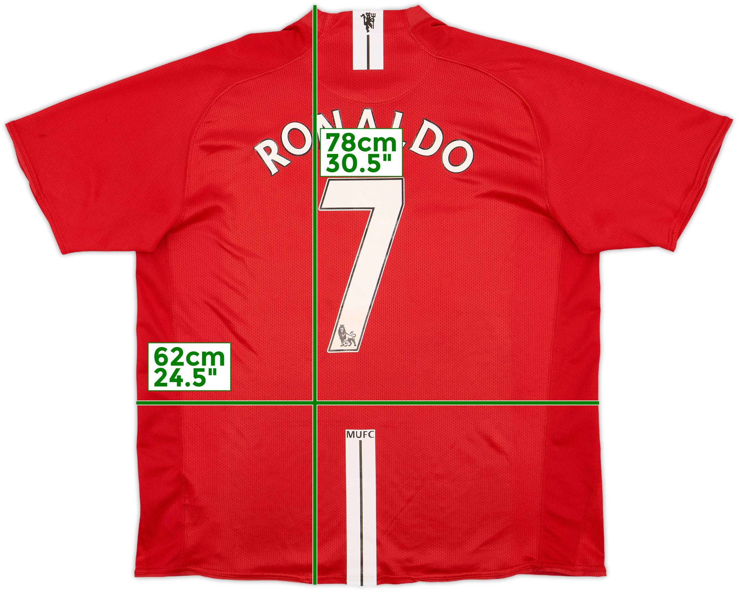 2007-09 Manchester United Home Shirt Ronaldo #7 - 7/10 - (XXL)