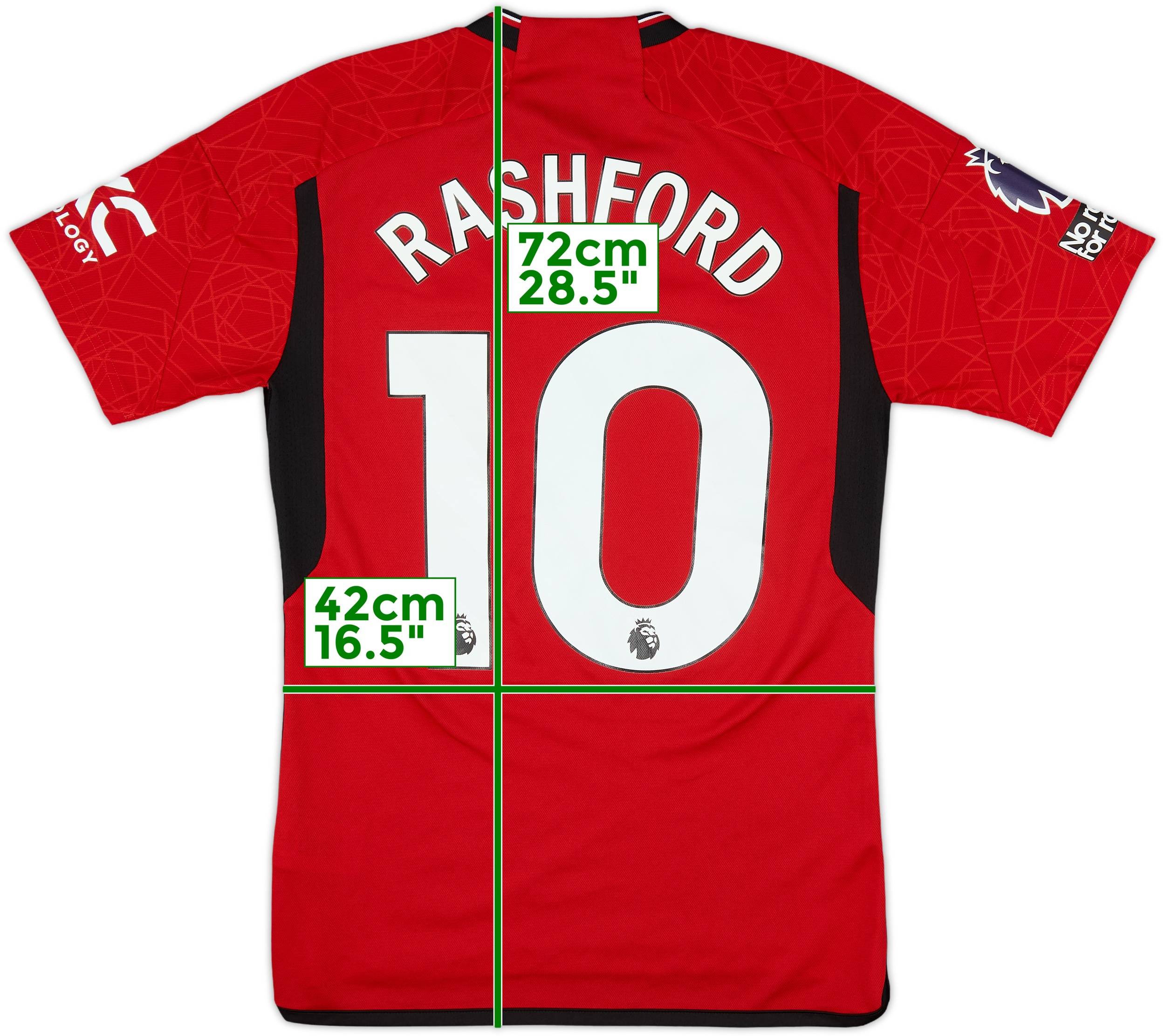 Manchester United Rashford 10 ユニフォーム 2023-24 Manchester United Home Shirt Rashford #10 - 8/10 - (S)