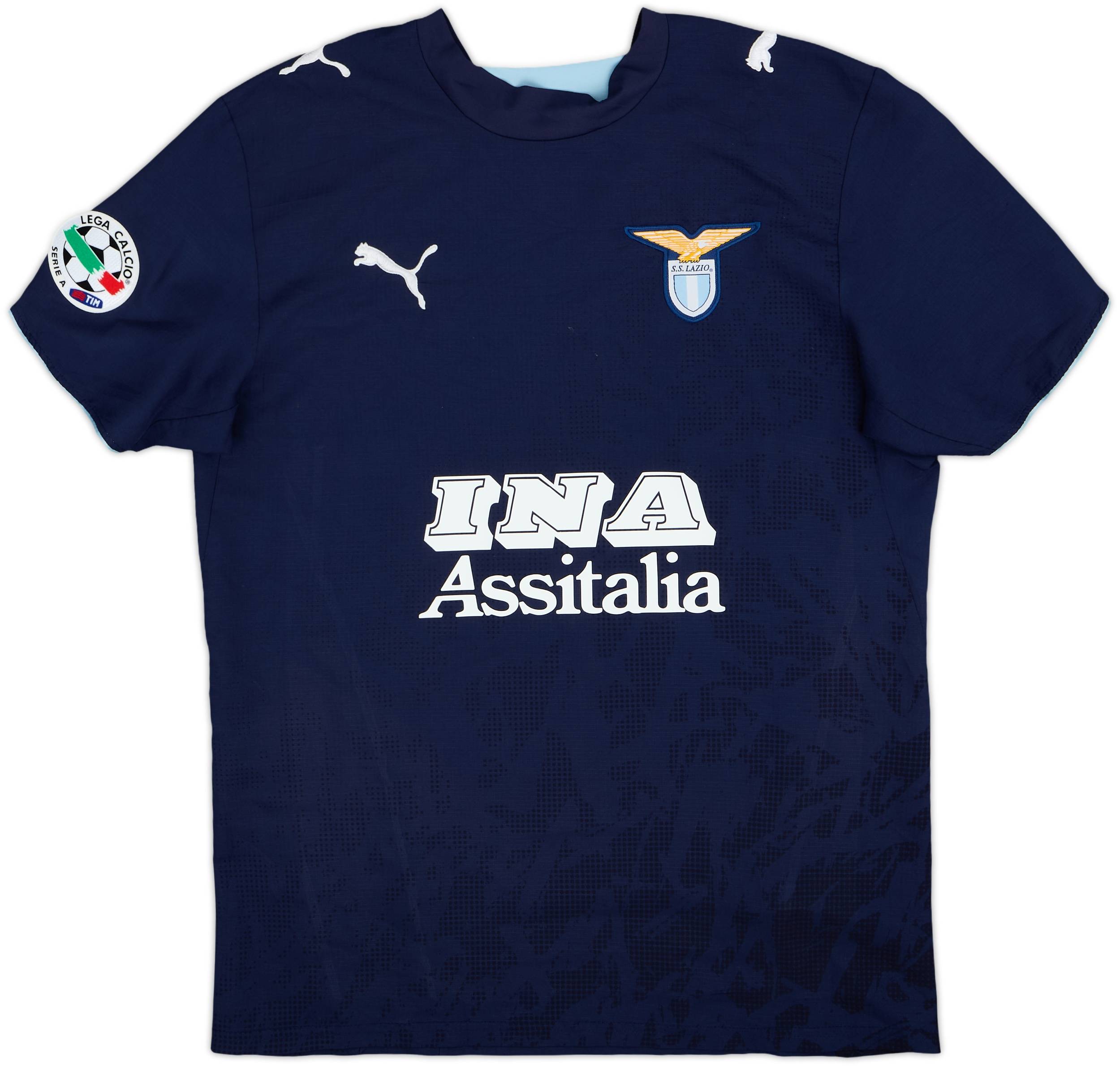 レア物！　【セリエA】S.S. Lazio Puma 半袖シャツ 黒水色 2006-07 Lazio Third Shirt - 6/10 - (M)