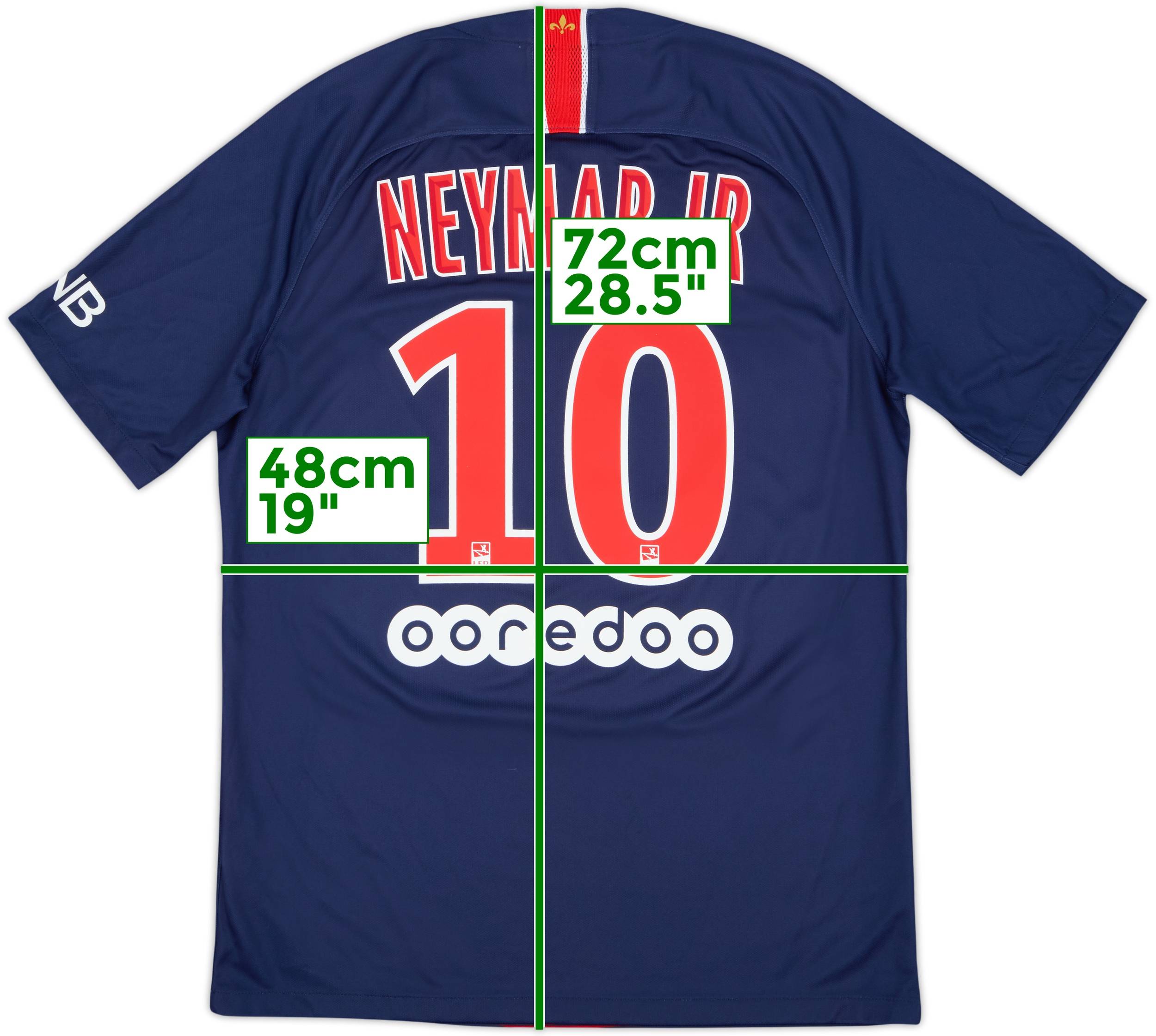 2018-19 Paris Saint-Germain Home Shirt NeymarJr #10 - 8/10 - (M)