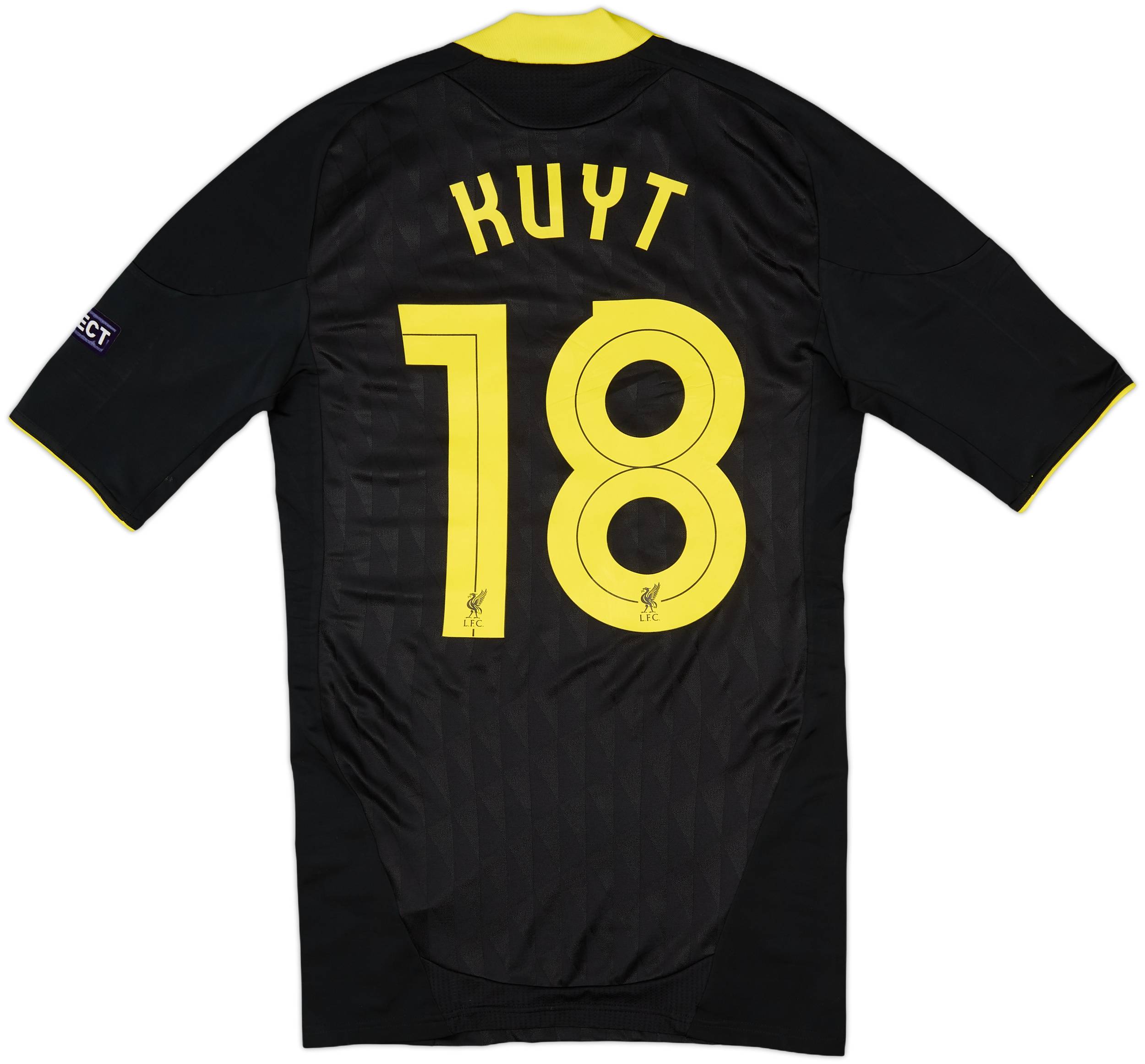 2010-11 Liverpool Player Issue Techfit Third Shirt Kuyt #18 (M)