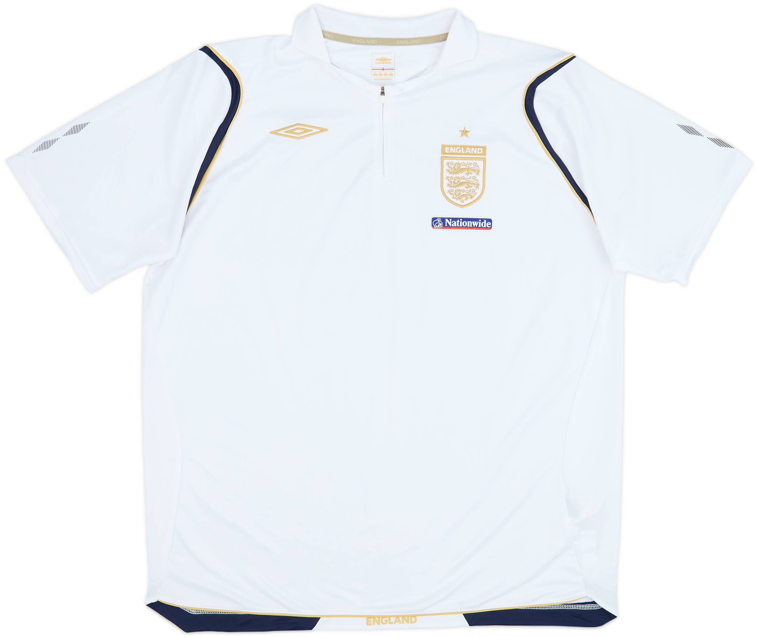 2006-07 England Umbro 1/4 Zip Training Shirt - 10/10 - (XXL)