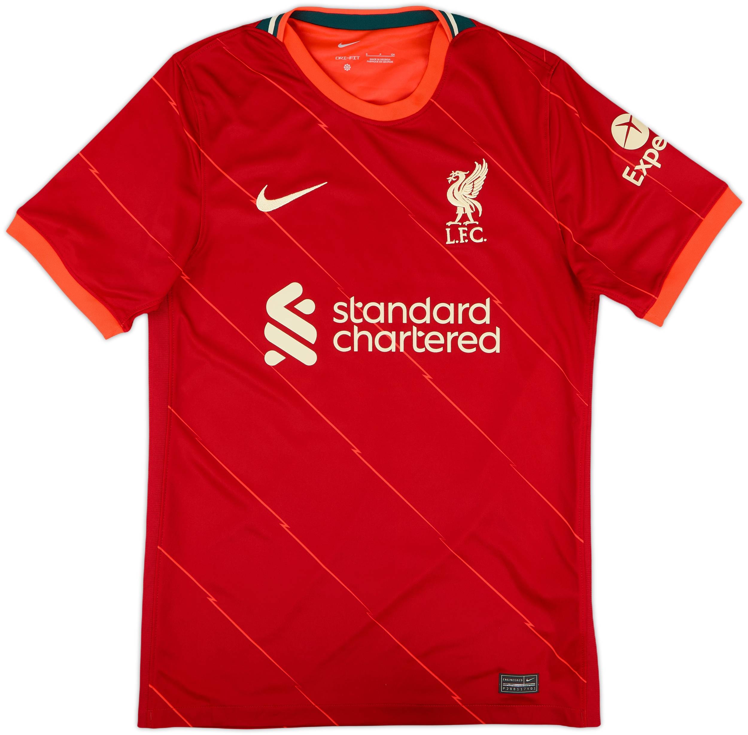 2021-22 Liverpool Home Shirt Virgil #4 - 10/10 - (S)
