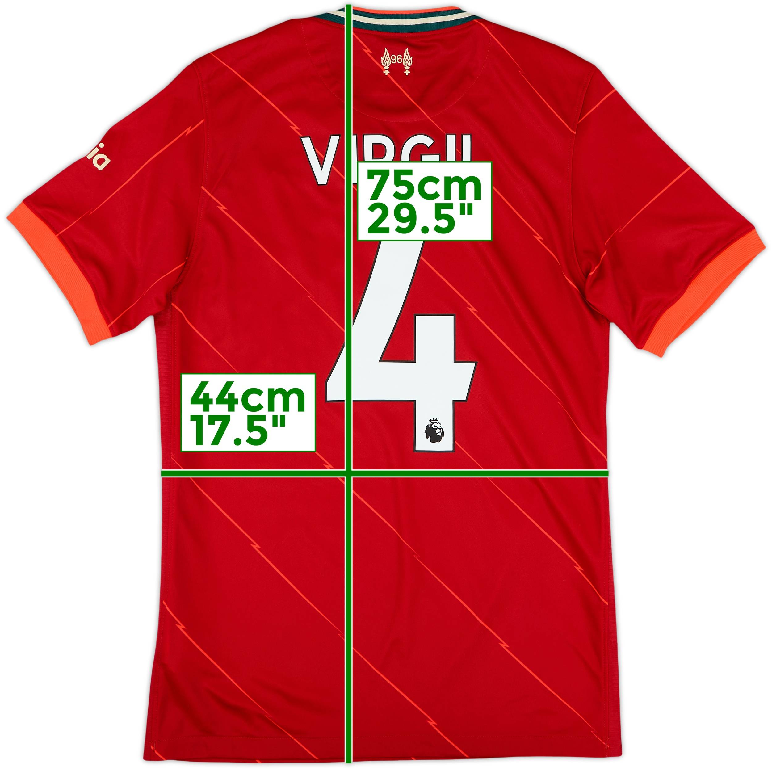 リバプール VIRGIL 4 シャツ 赤 2021-22 Liverpool Home Shirt Virgil #4 - 10/10 - (S)