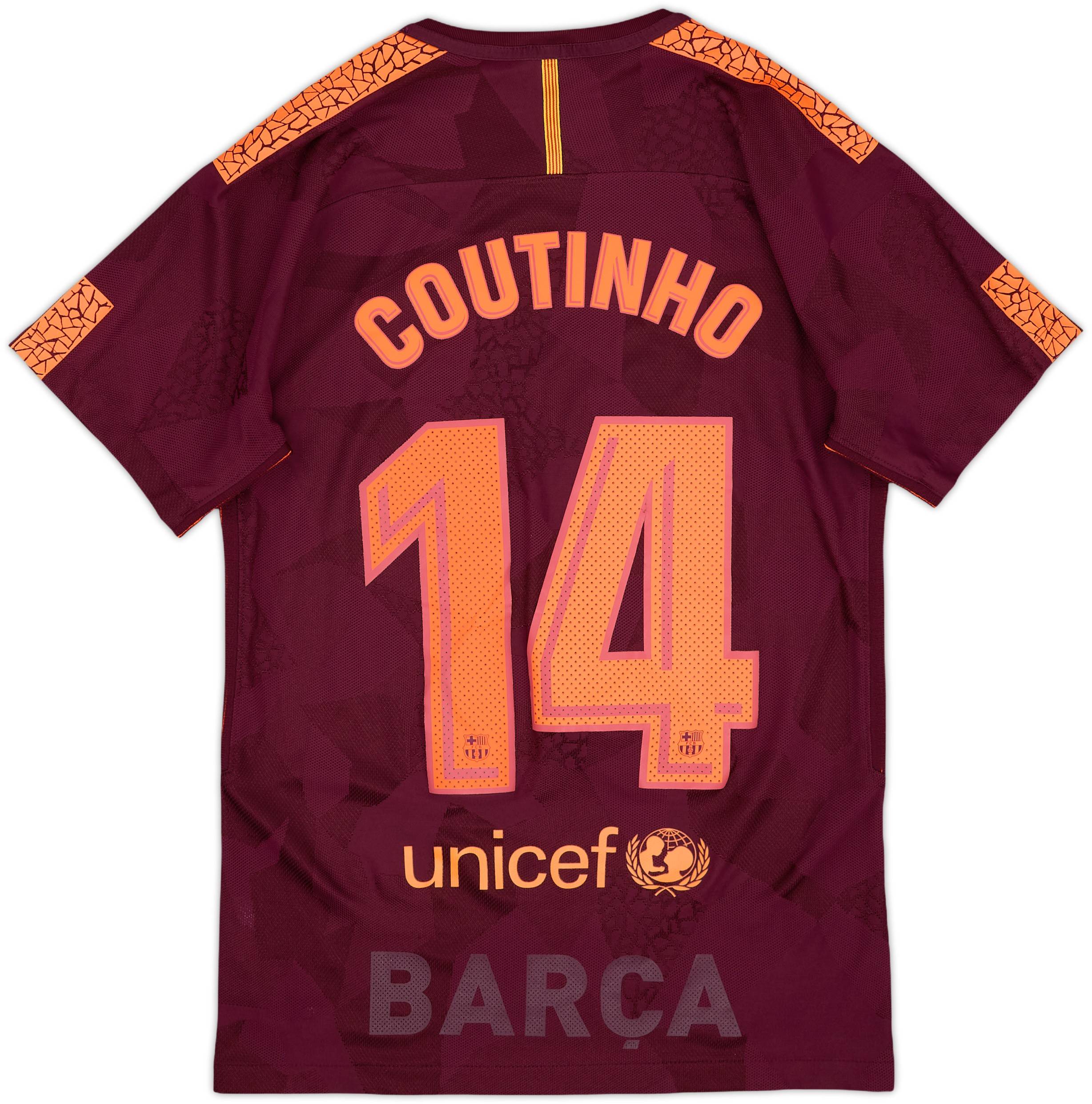 2017-18 Barcelona Authentic Third Shirt Coutinho #14 - 7/10 - (S)