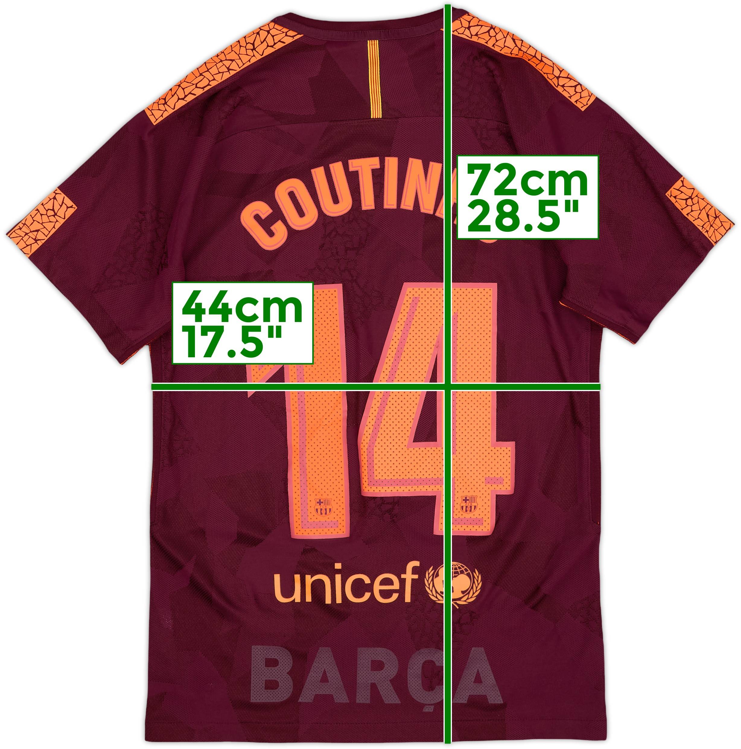 2017-18 Barcelona Authentic Third Shirt Coutinho #14 - 7/10