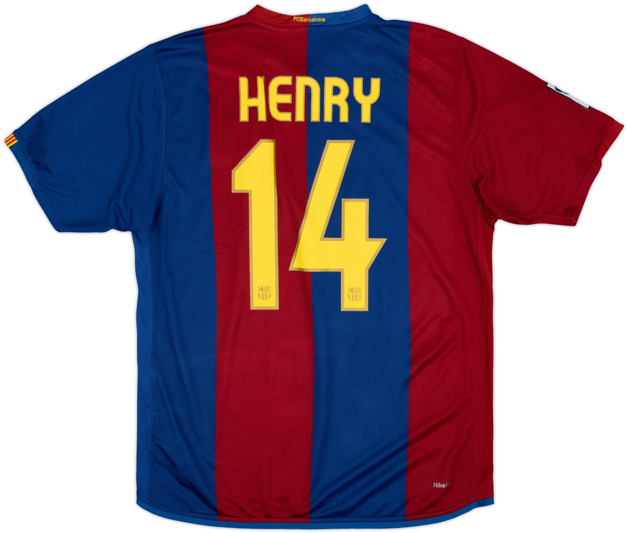 2006-07 Barcelona Home Shirt Henry #14 - 8/10 - (L)