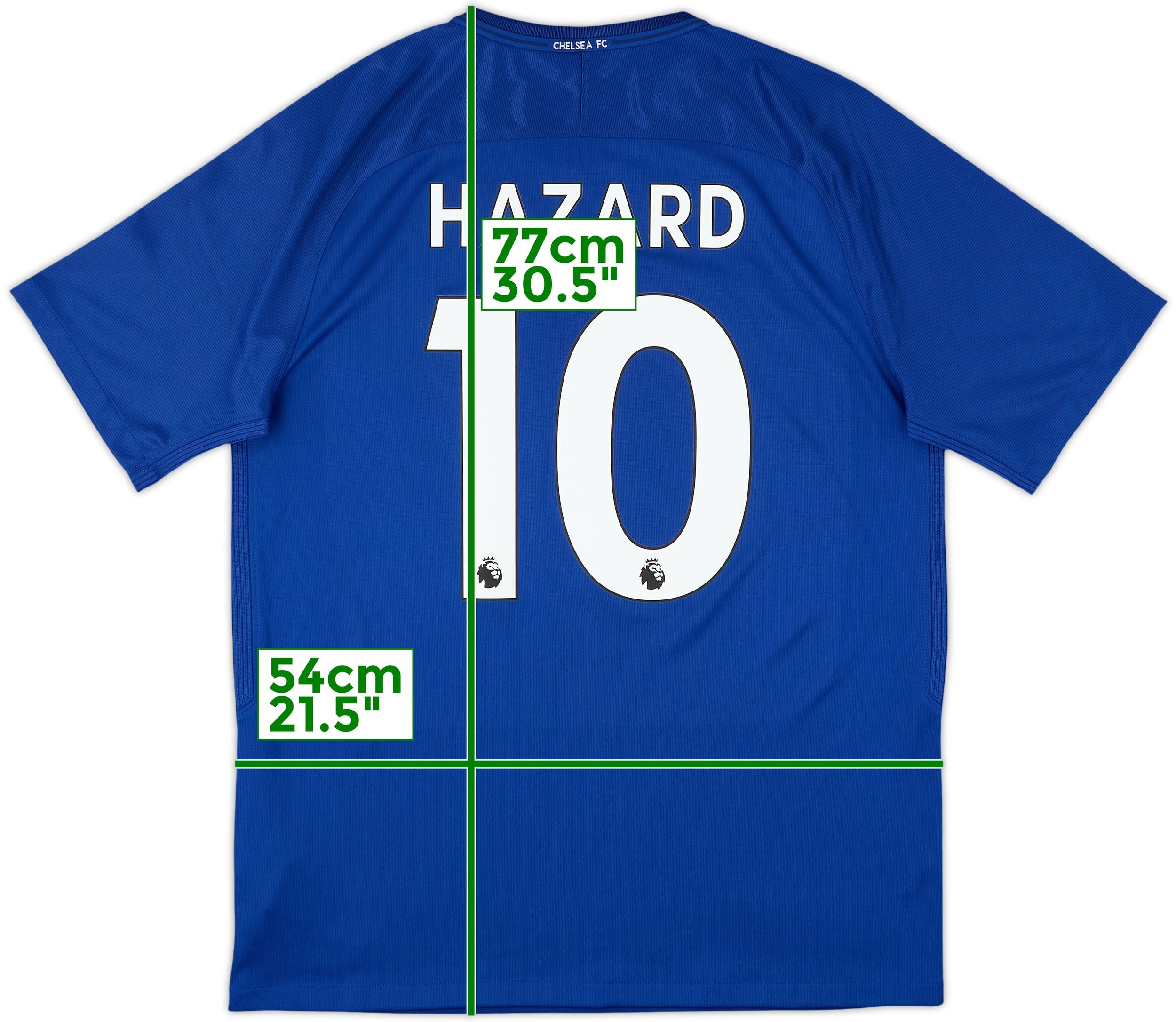 Chelsea HAZARD 10 シャツ 2017-18 Chelsea Home Shirt Hazard #10 - 9/10 - (L)