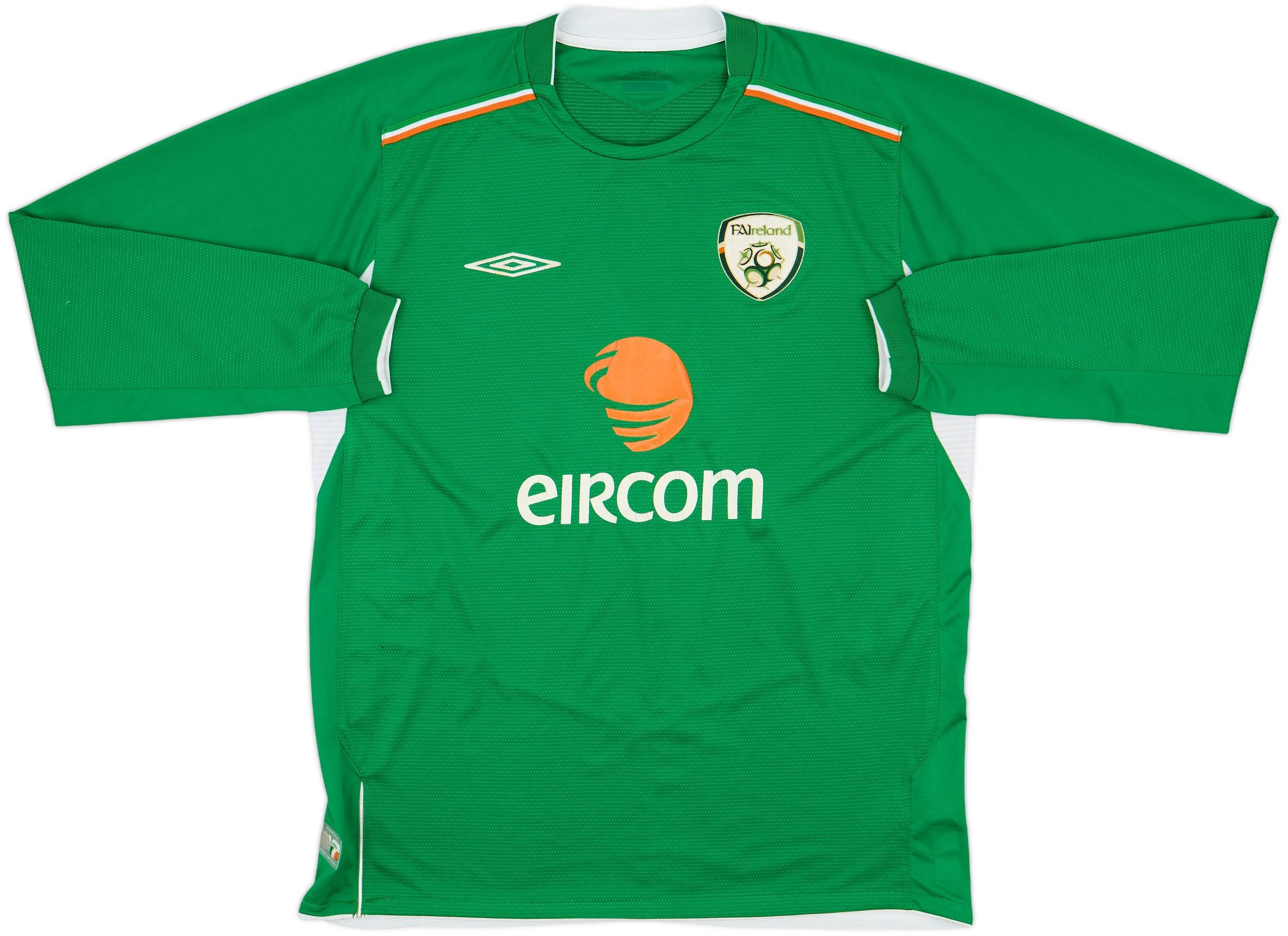 ウェア UMBRO 2004 Ireland football shirts 2004-06 Ireland Home L/S Shirt - 6/10 - (L)