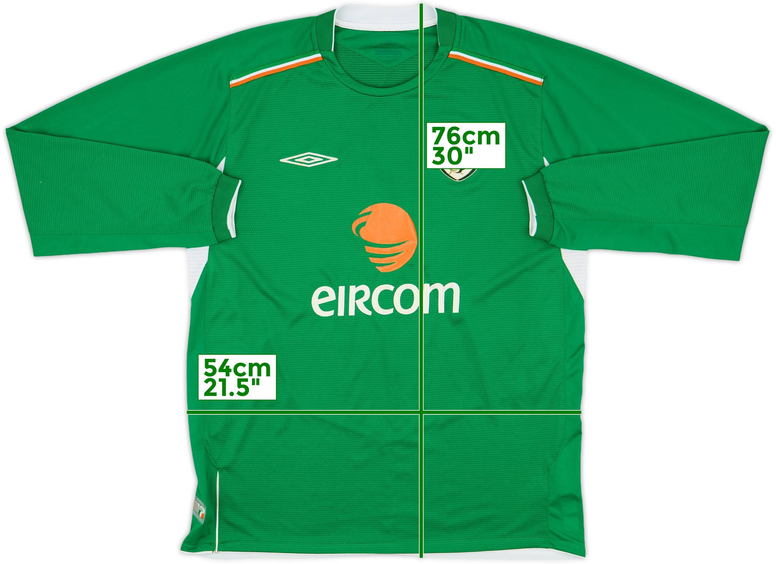 2004-06 Ireland Home L/S Shirt - 6/10 - (L)