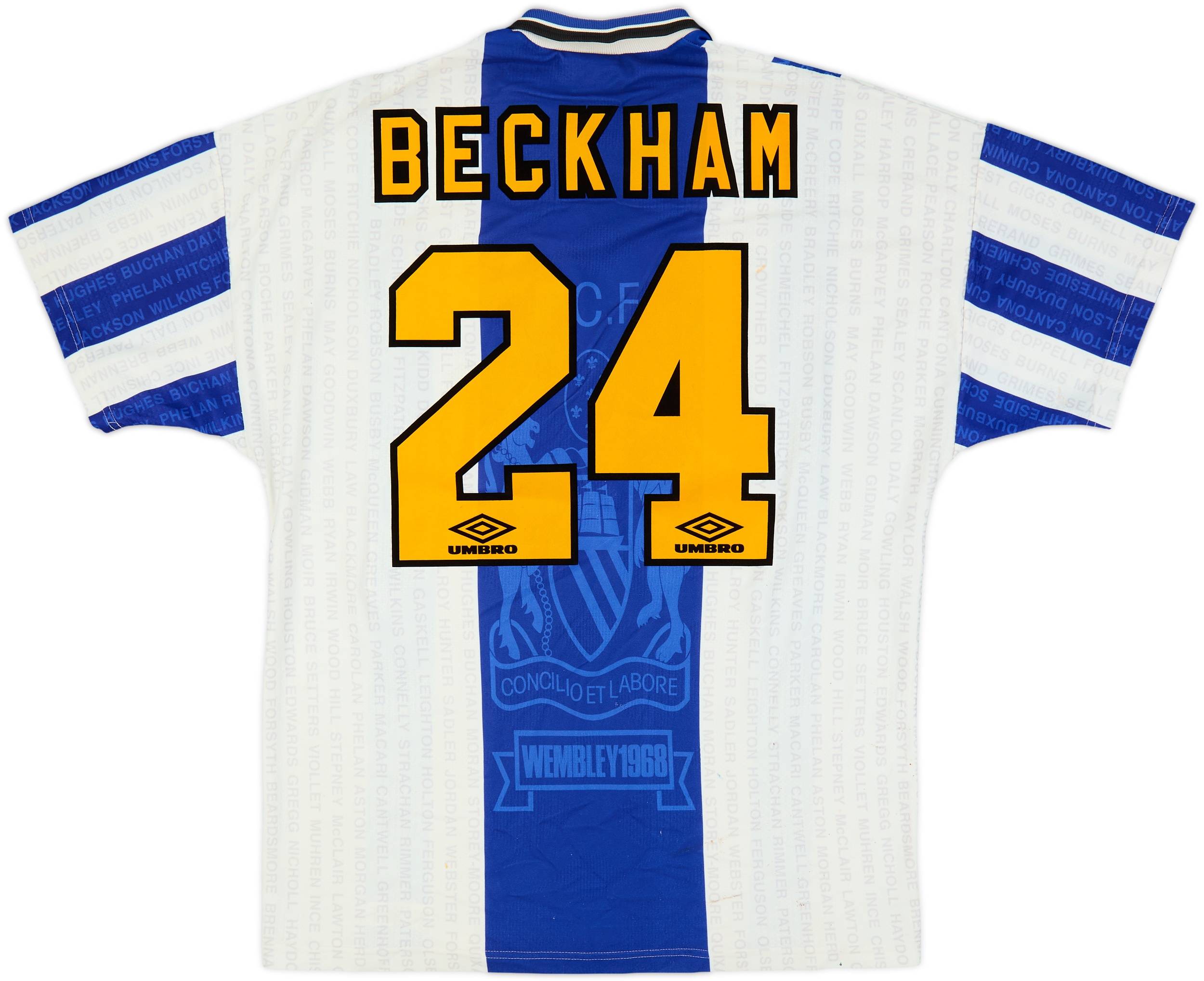 1994-96 Manchester United Third Shirt Beckham #24 - 7/10 - (XL)