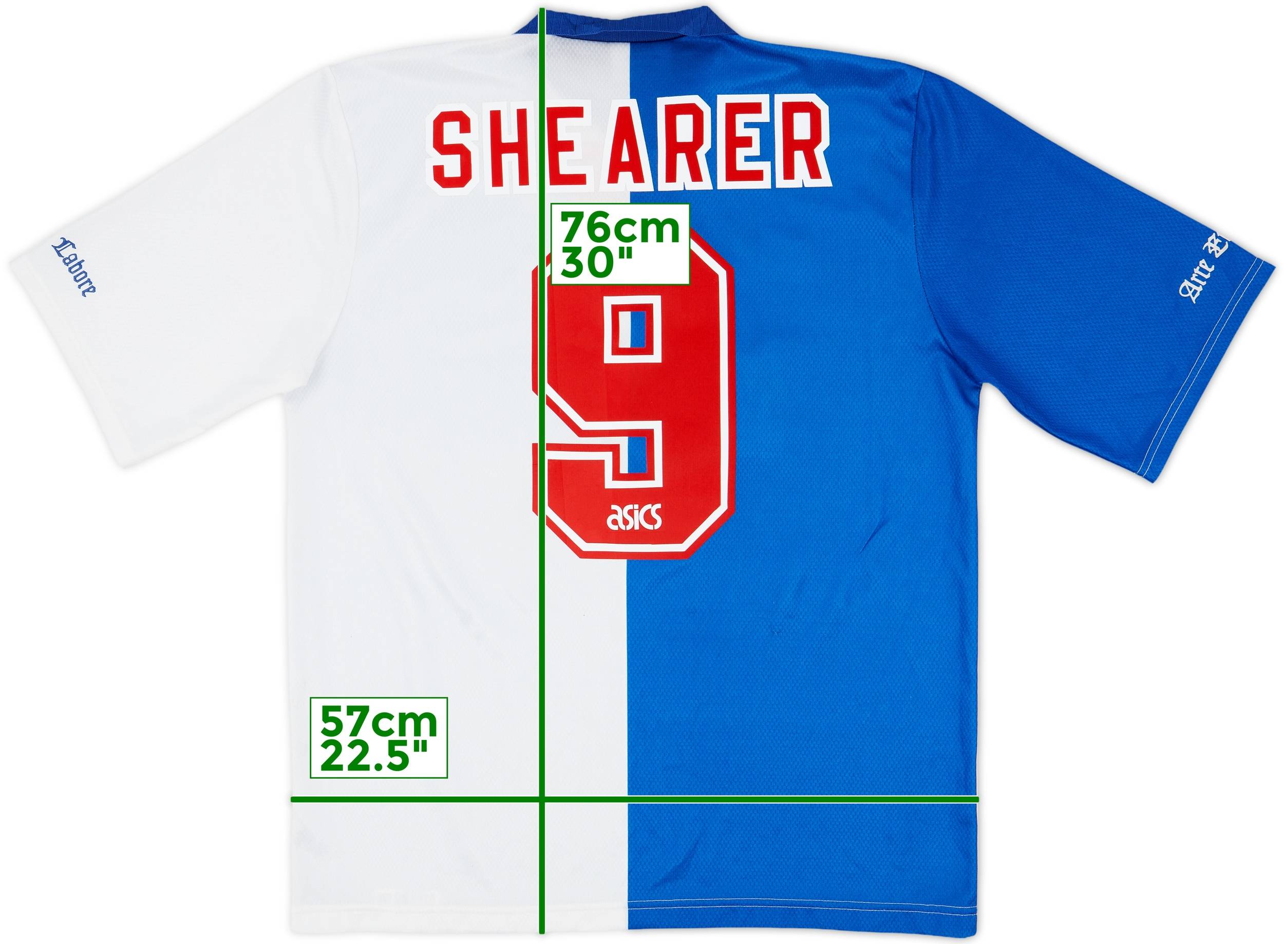 1994-95 Blackburn Rovers Home Shirt Shearer #9 - 8/10 - (L)