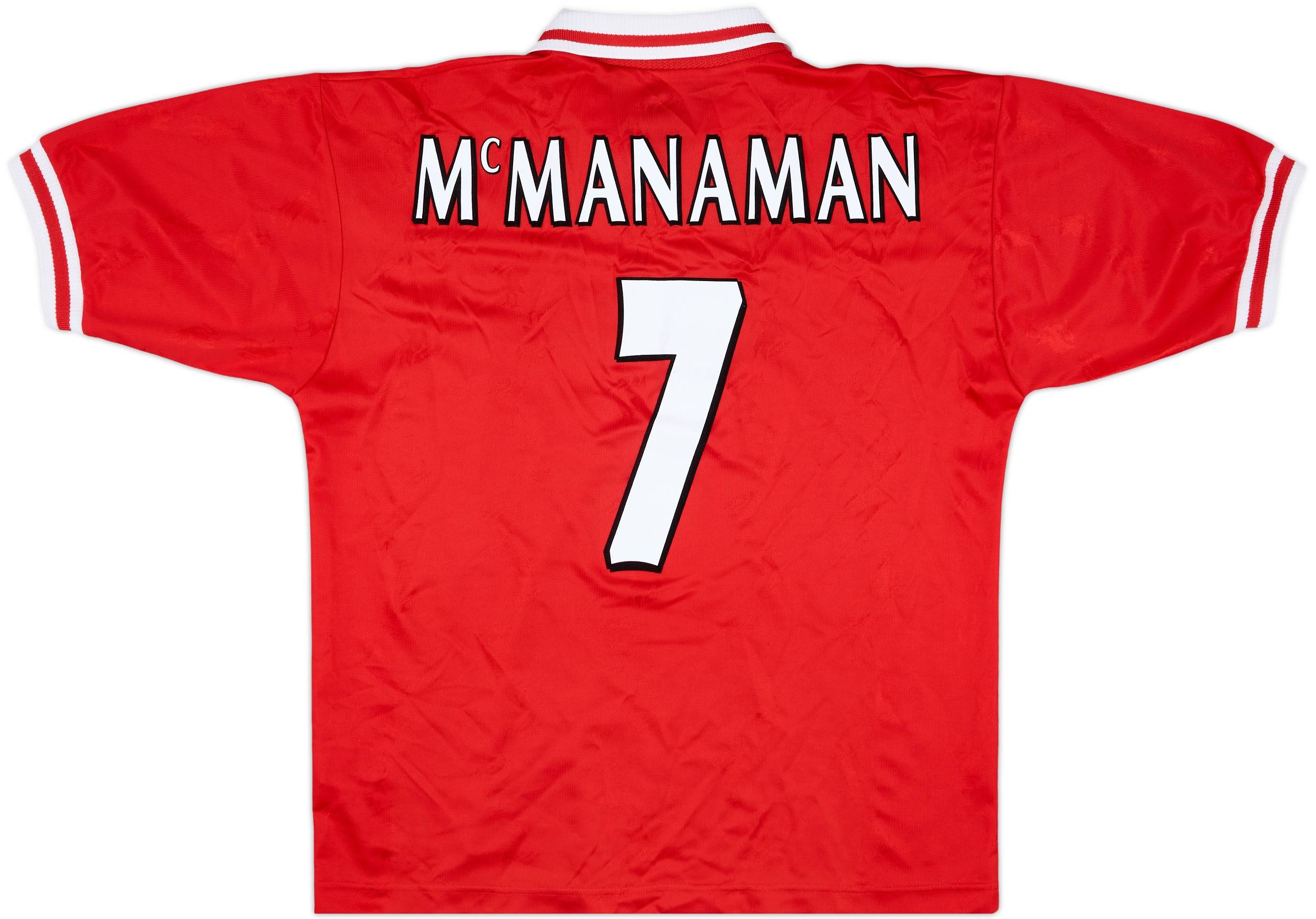 1996-98 Liverpool Home Shirt McManaman #7 - 8/10 - (L)