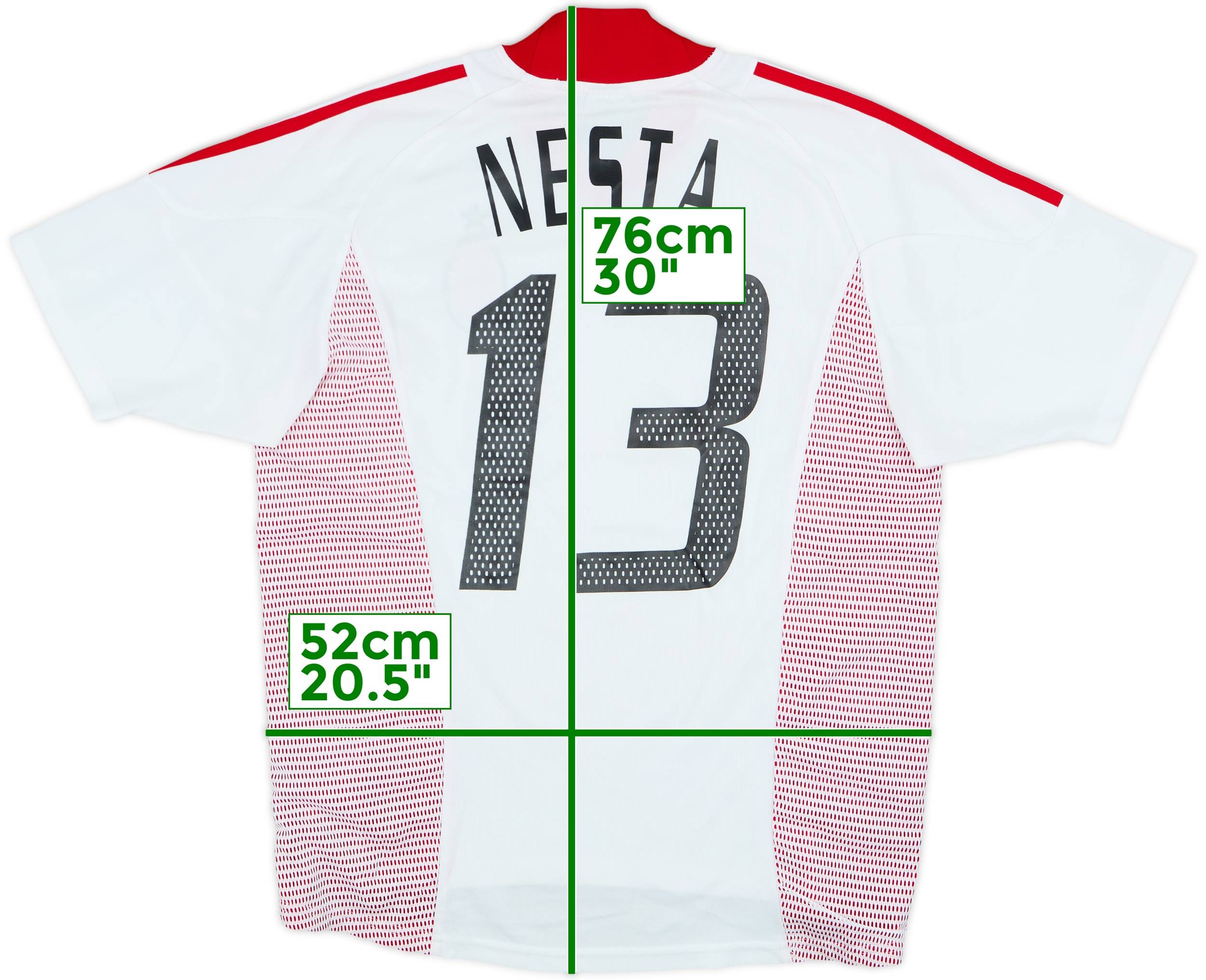 2002-03 AC Milan Away Shirt Nesta #13 - 8/10 - (M)