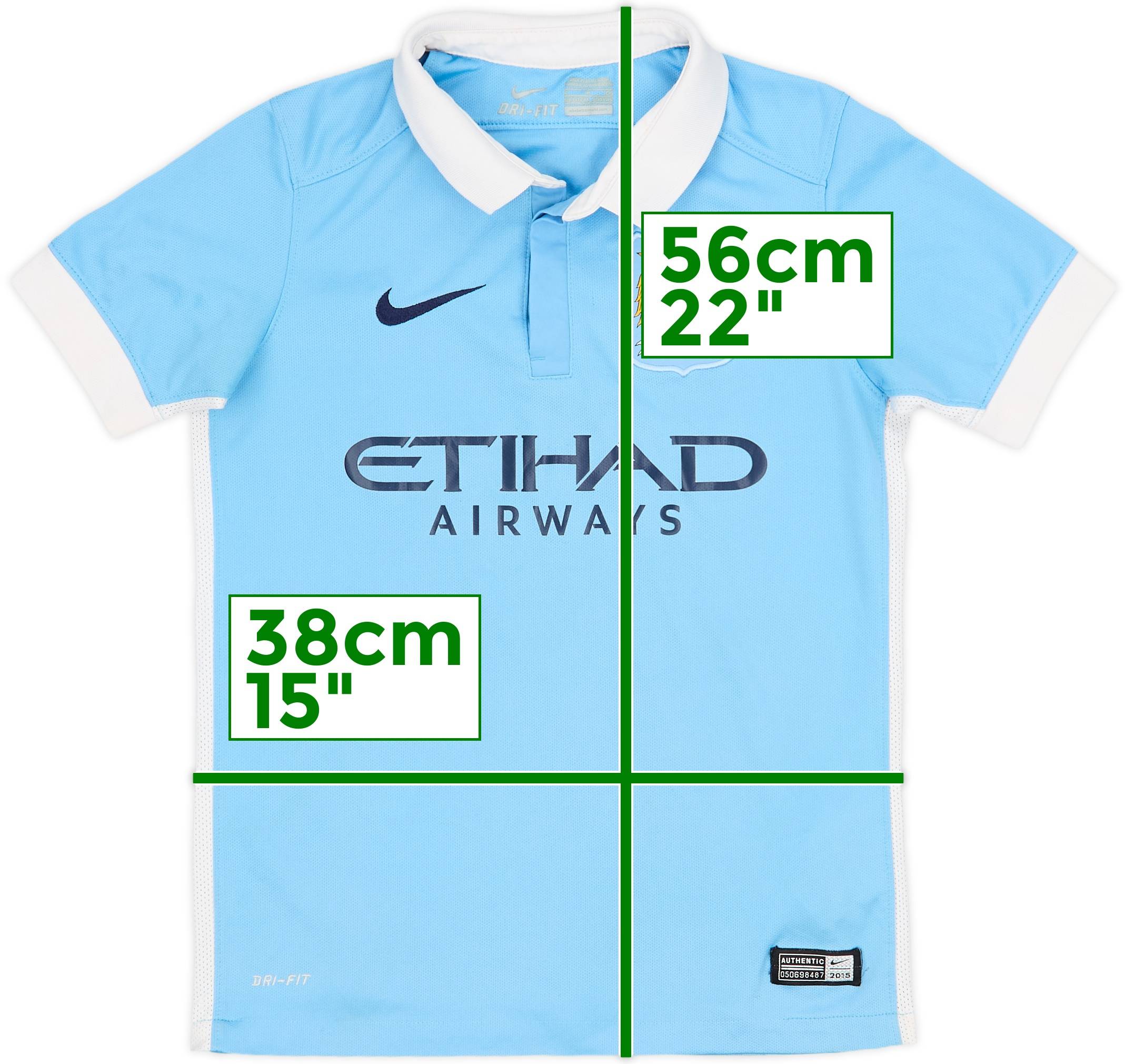 NIKE Manchester city 2015-16 ゲームシャツ 2015-16 Manchester City Home Shirt - 5/10 - (S.Boys)