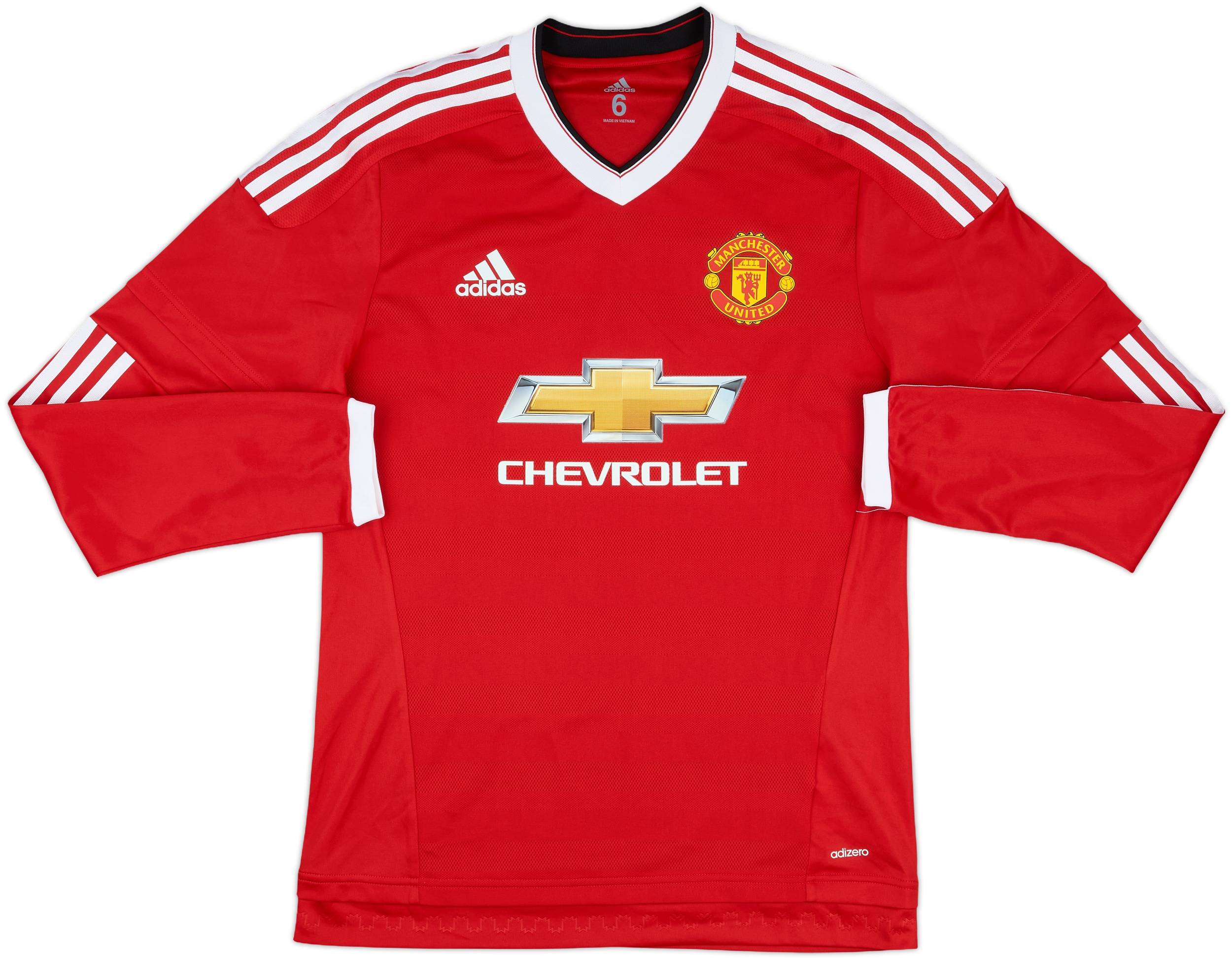 2015-16 Manchester United Match Issue Home L/S Shirt #29