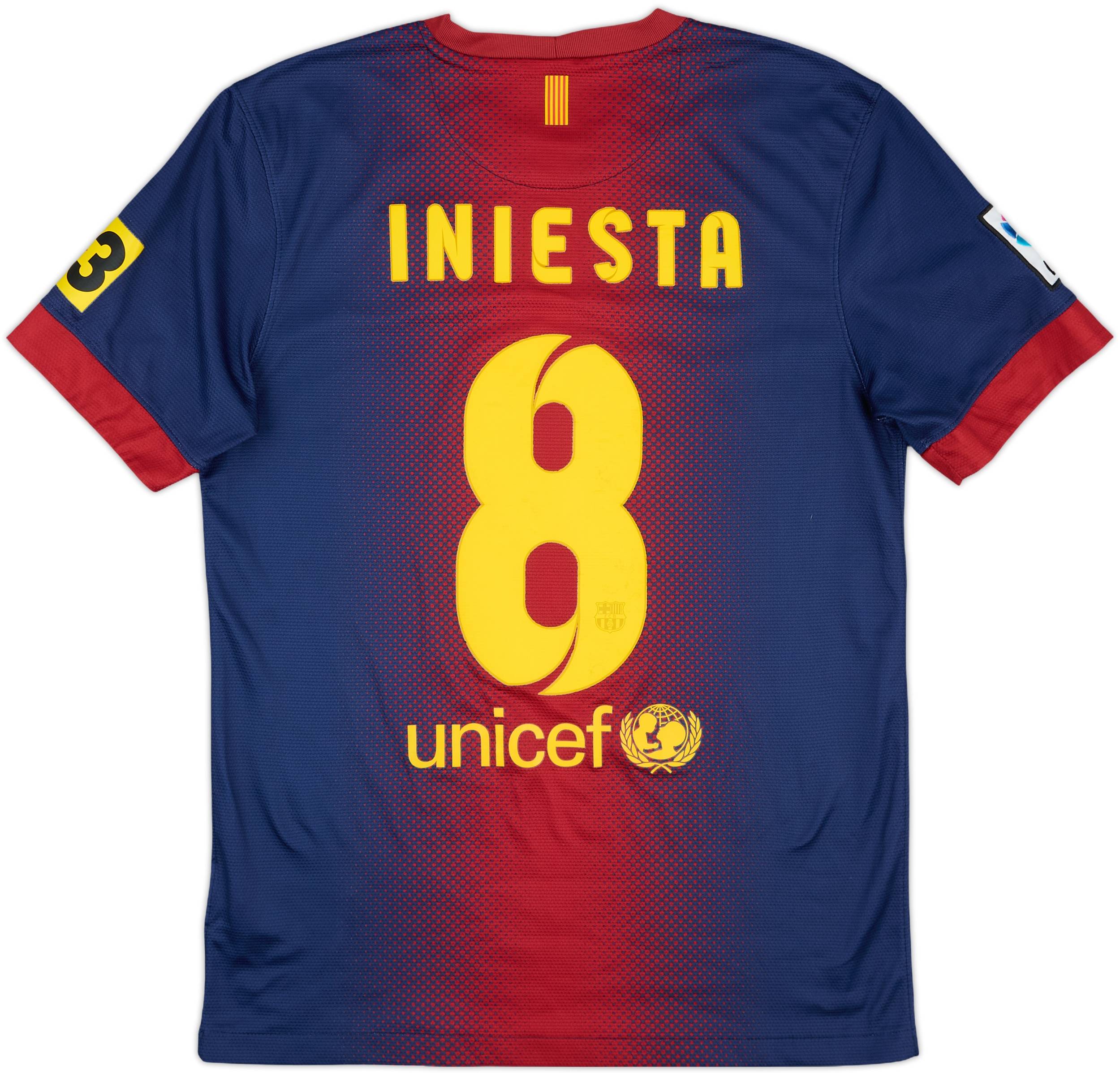 2012-13 Barcelona Home Shirt Iniesta #8 - 6/10 - (S)
