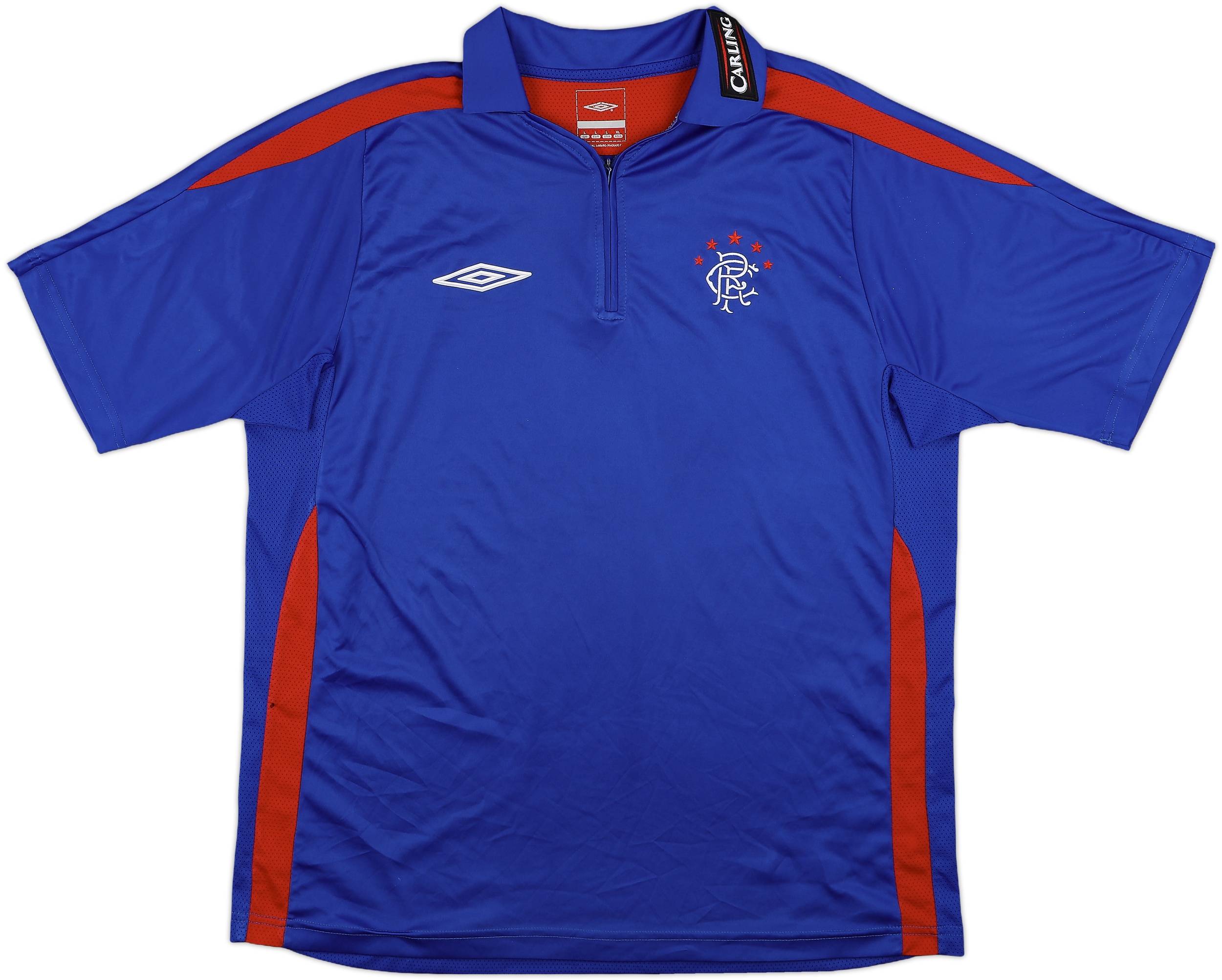 2009-10 Rangers Umbro 1/4 Zip Polo Shirt - 8/10 - (L)