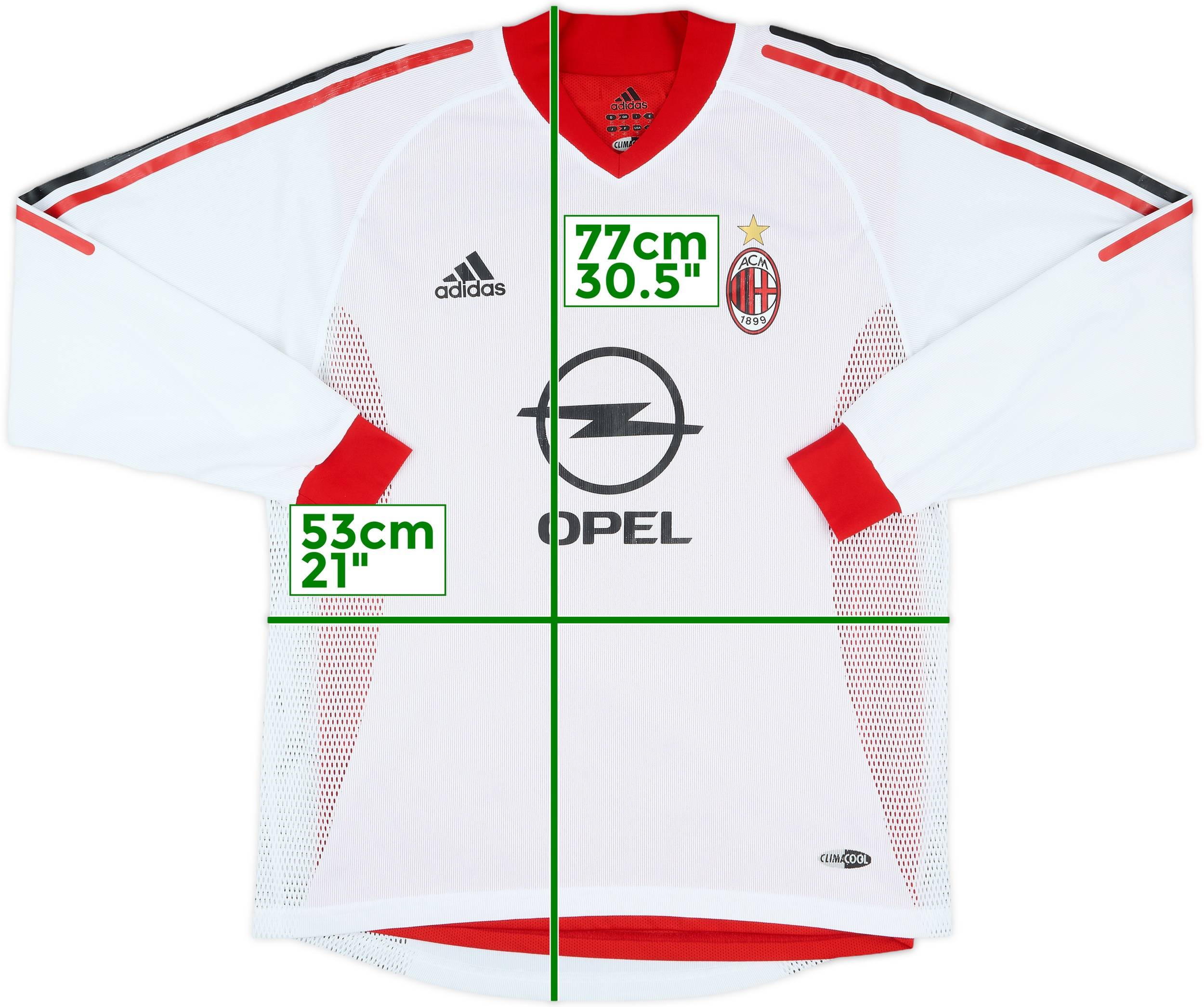 AC Milan　02/03　VINTAGE　adidas　ユニフォーム Vintage Adidas AC Milan 2002/03 Soccer Jersey XL Men