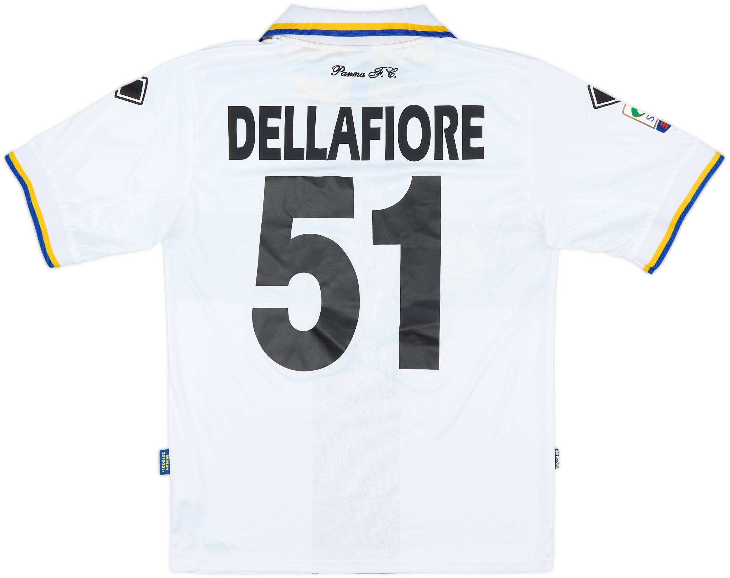 2010-11 Parma Match Issue Home Shirt Dellafiore #51