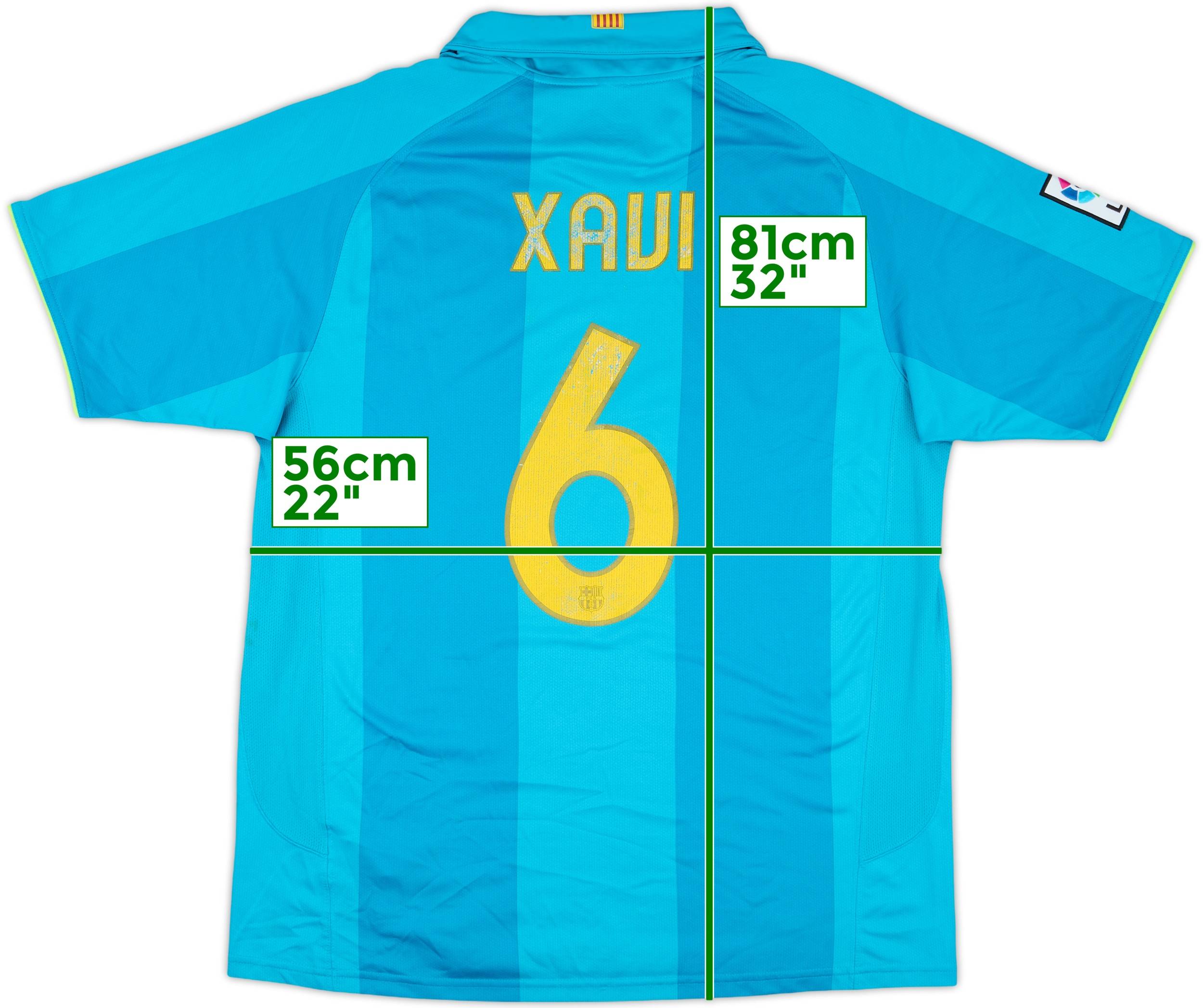 2007-09 Barcelona Away Shirt Xavi #6 - 5/10 - (L)