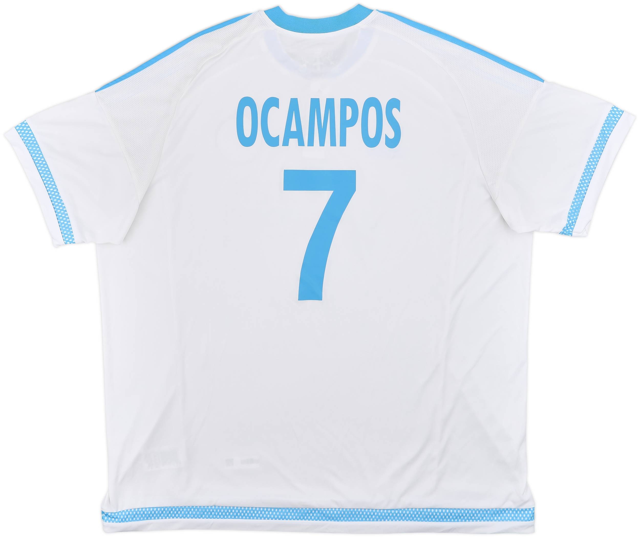 2015-16 Olympique Marseille Home Shirt Ocampos #7 - 10/10 - (XXL)