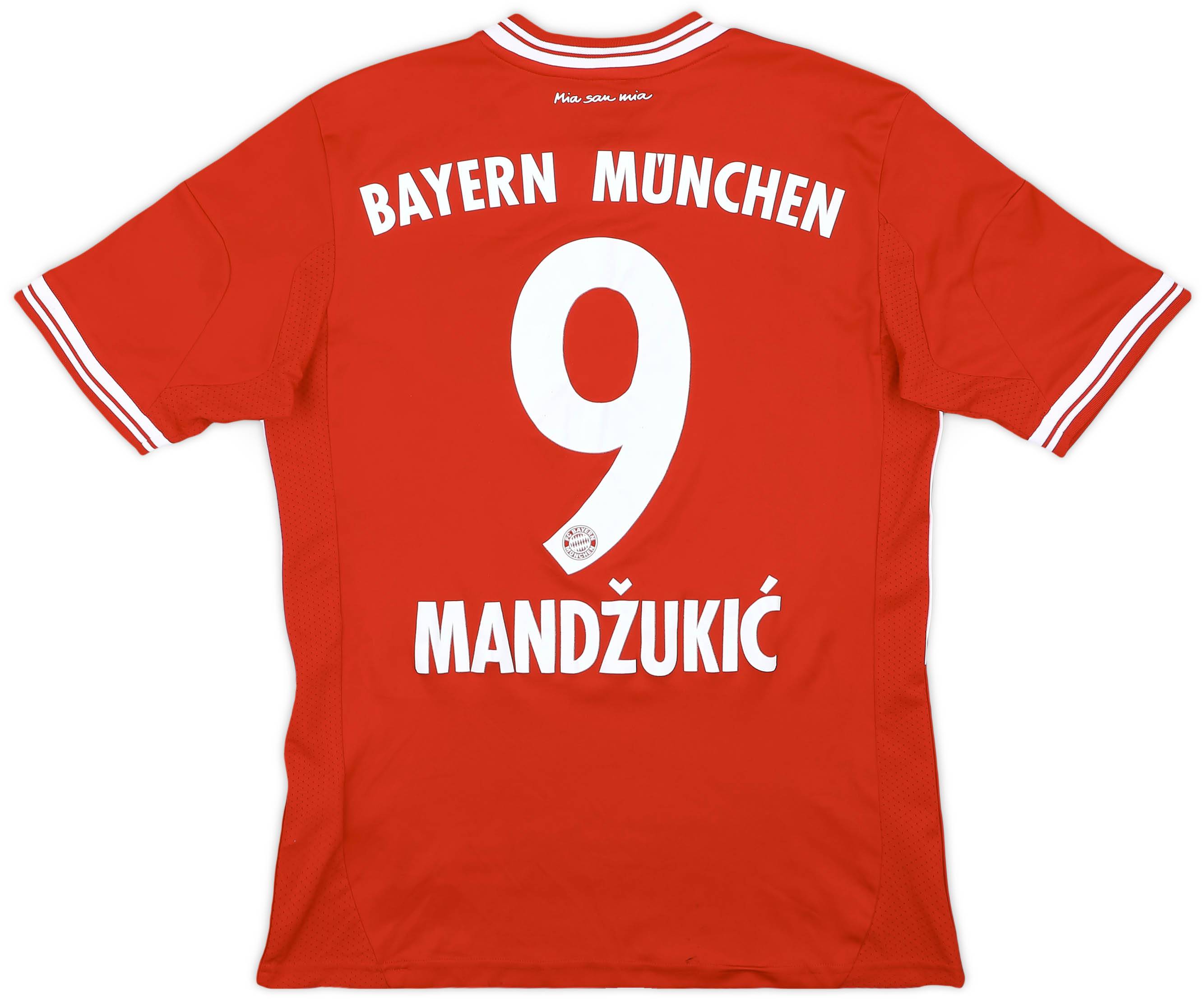 FC Bayern Munchen Mane 17 ユニフォーム 2013-14 Bayern Munich Home Shirt Mandzukic #9 - 7/10 - (L.Boys)