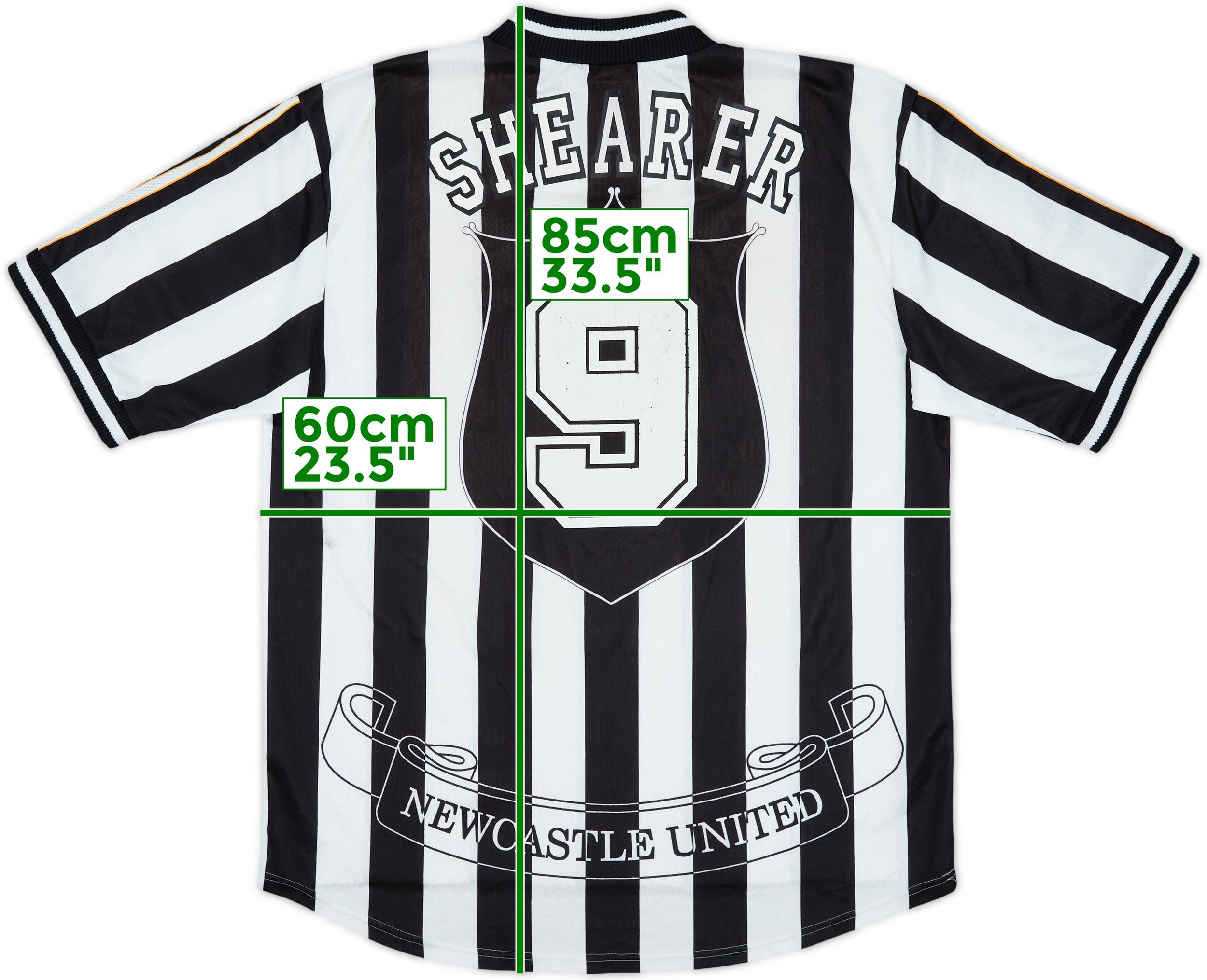 Newcastle United SHEARER 9番シャツ 1997-99 Newcastle Home Shirt Shearer #9 - 6/10 - (XL)