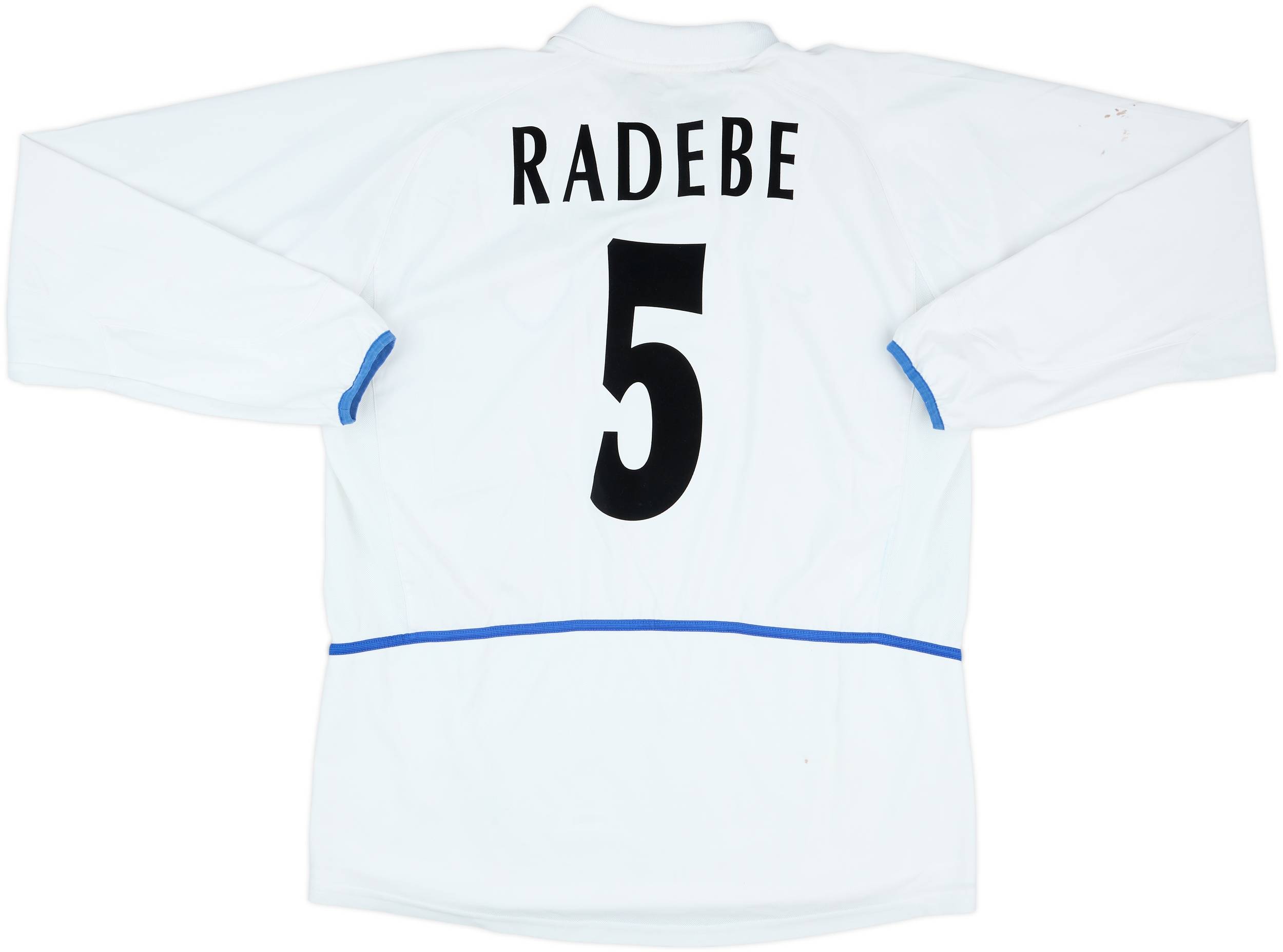 2002-03 Leeds United Home L/S Shirt Radebe #5 - 5/10 - (3XL)